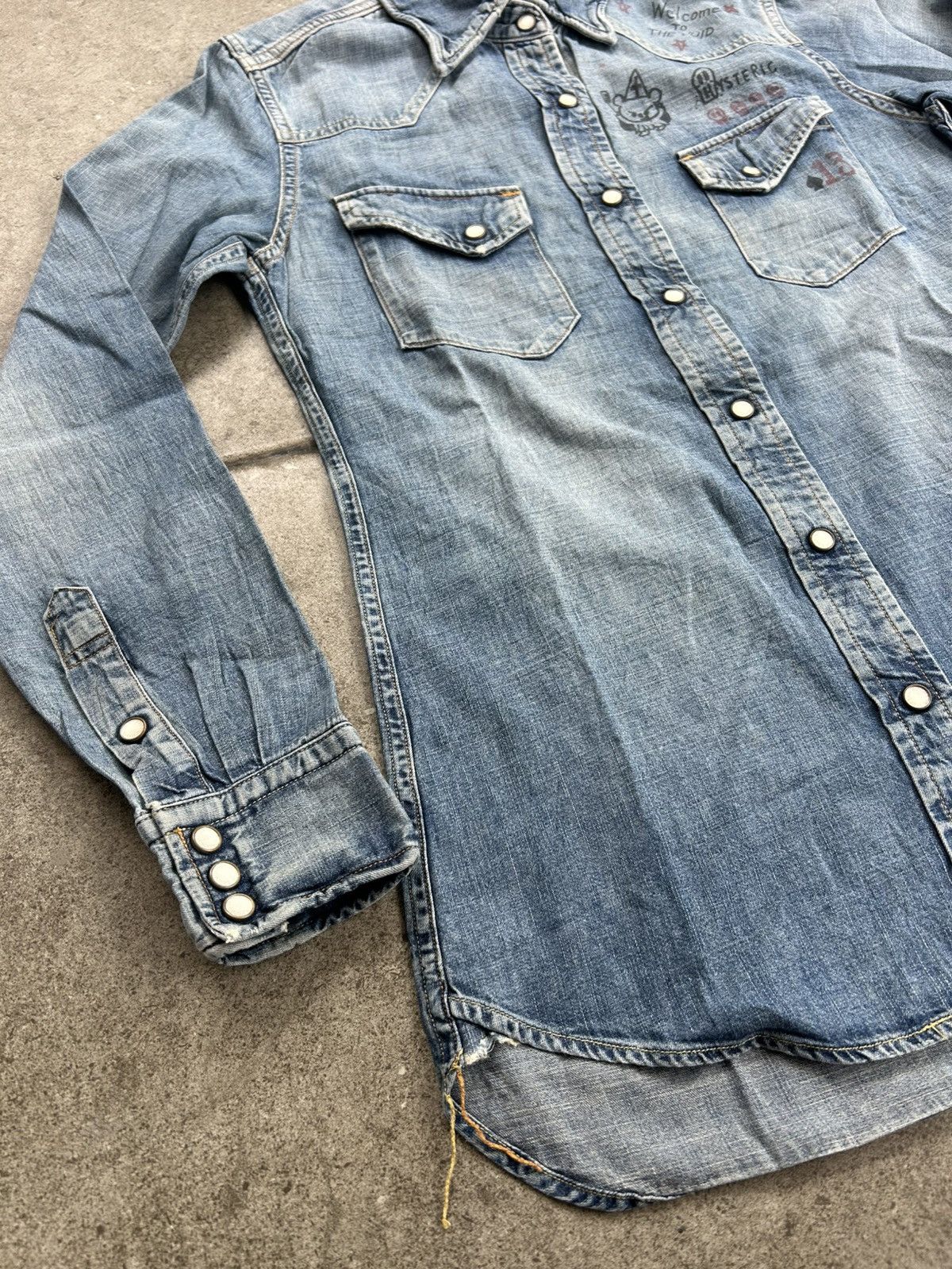 Hysteric Glamour Hysteric Glamour Denim Western Shirt Size S / US 4 / IT 40 - 4 Thumbnail