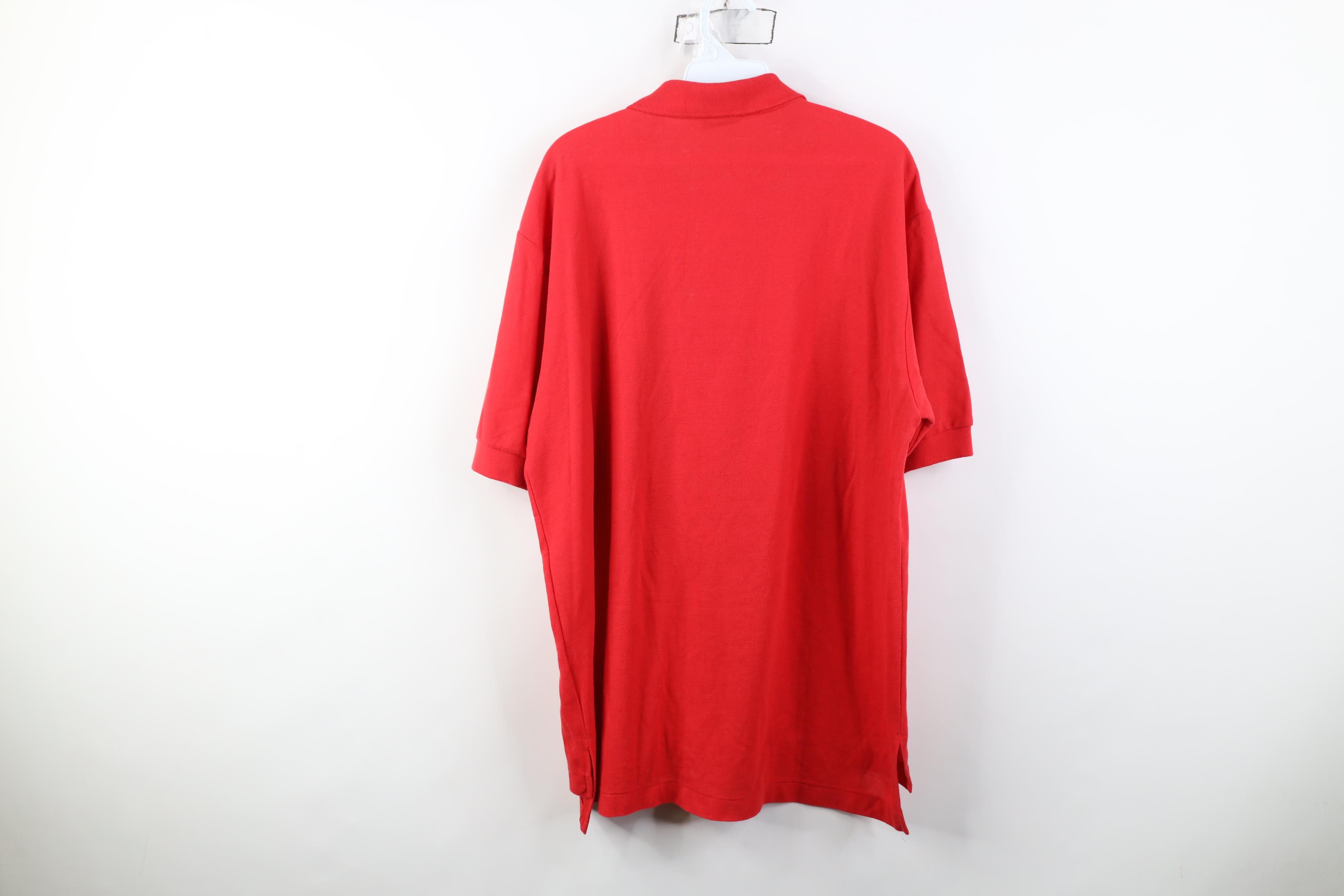 Levi's Vintage 80s Levis Spell Knit Collared Golf Polo Shirt Red Size US XL / EU 56 / 4 - 12 Thumbnail