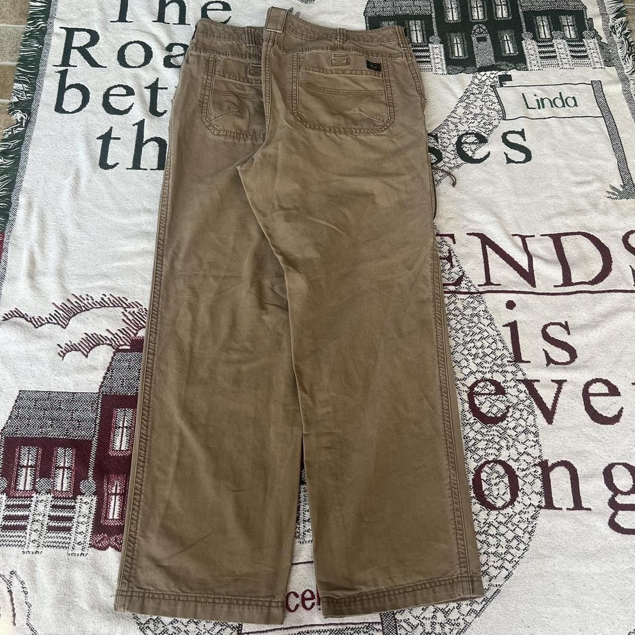 Japanese Brand × Vintage Vintage 2000s/Y2K Super Baggy Brown/Khaki Essential Pants! Size US 38 / EU 54 - 4 Thumbnail