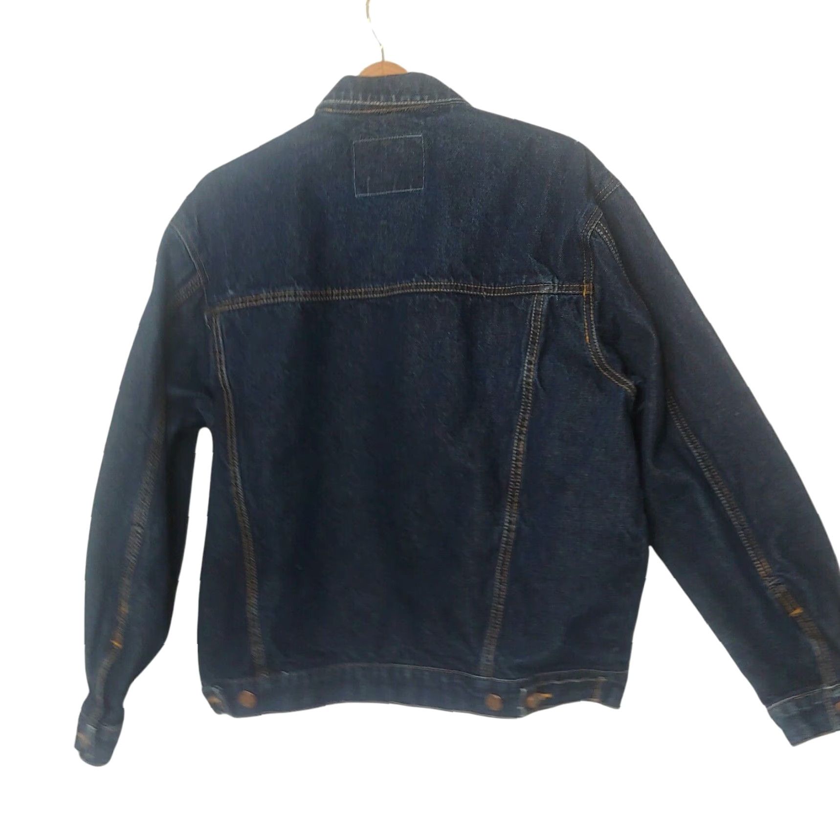 VINTAGE Jordache Jacket Women L Denim Blue Button Up Retro Classic Trucker Jacket Womens