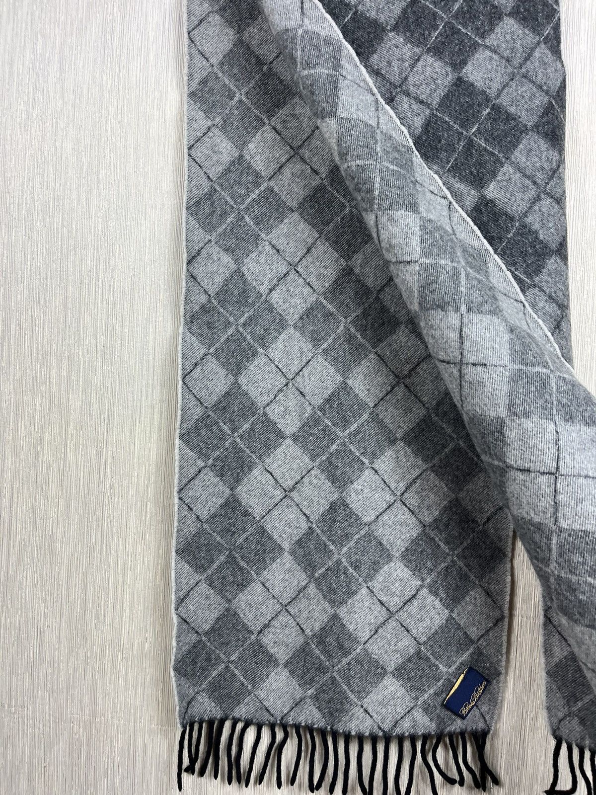Brooks Brothers × Designer Brooks Brothers 100% full cashmere square checked scarf Size ONE SIZE - 7 Thumbnail