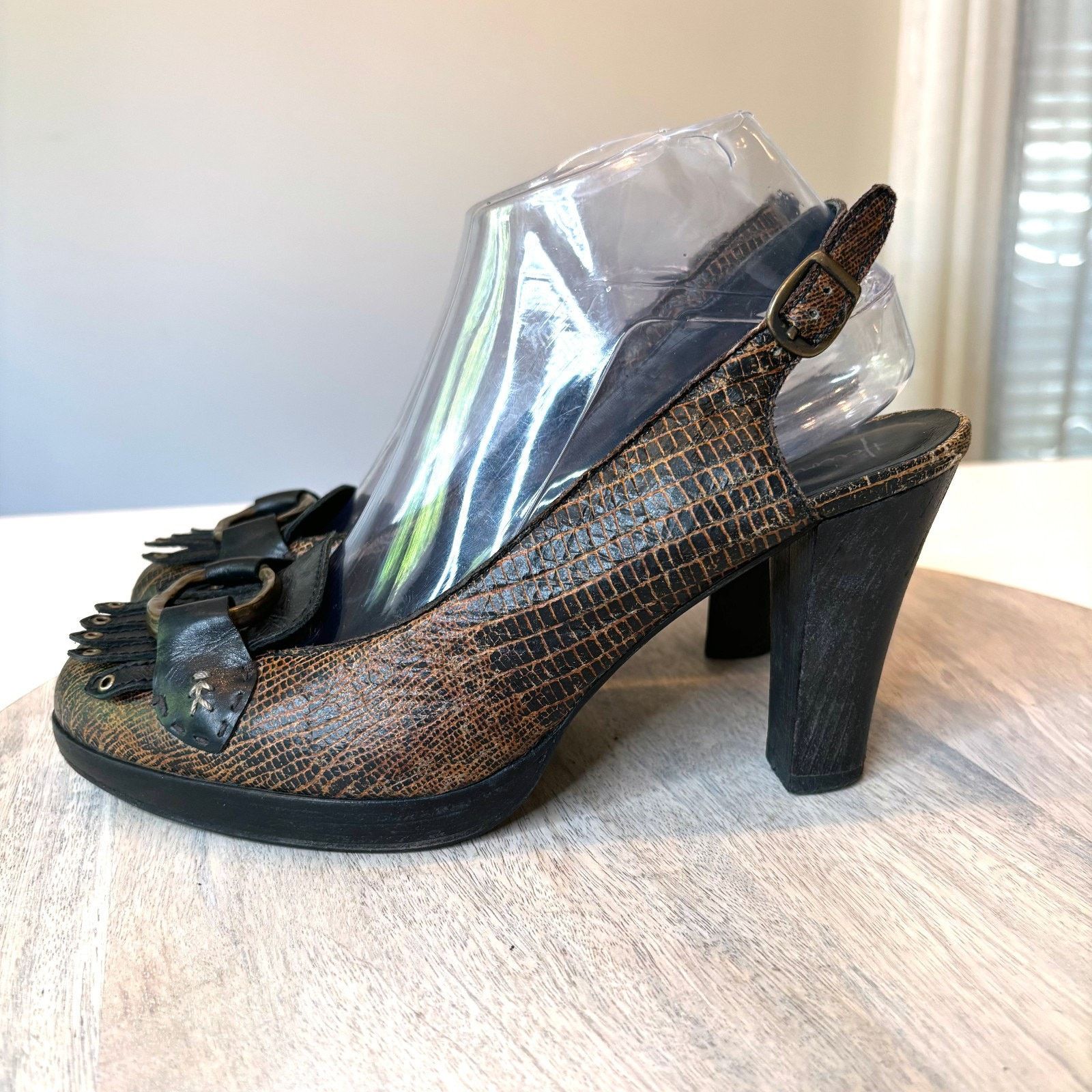 HENRY BEGUELIN Henry Beguelin Slingback Heels Leather Italy Size 9.5 Boho Size US 9.5 / IT 39.5 - 2 Thumbnail