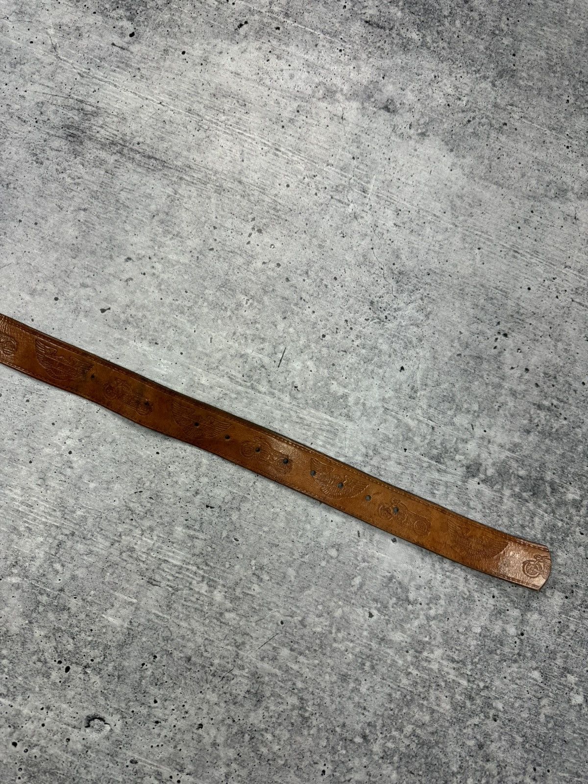 Harley Davidson Vintage Harley Davidson 90’s Y2K Monogram Logo Leather Belt Size ONE SIZE - 8 Thumbnail