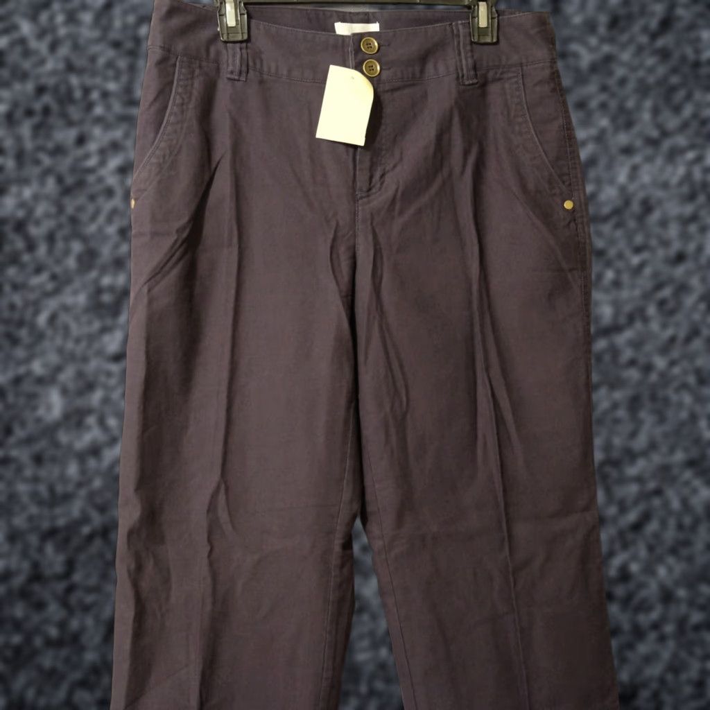 Vintage NWT Christopher & Banks Navy Blue Flat Front Pants Women's 12 Dress Pants Flat Front 100% Cotton Straight Leg Mens? Womens Size 34" / US 12 / IT 48 - 1 Thumbnail