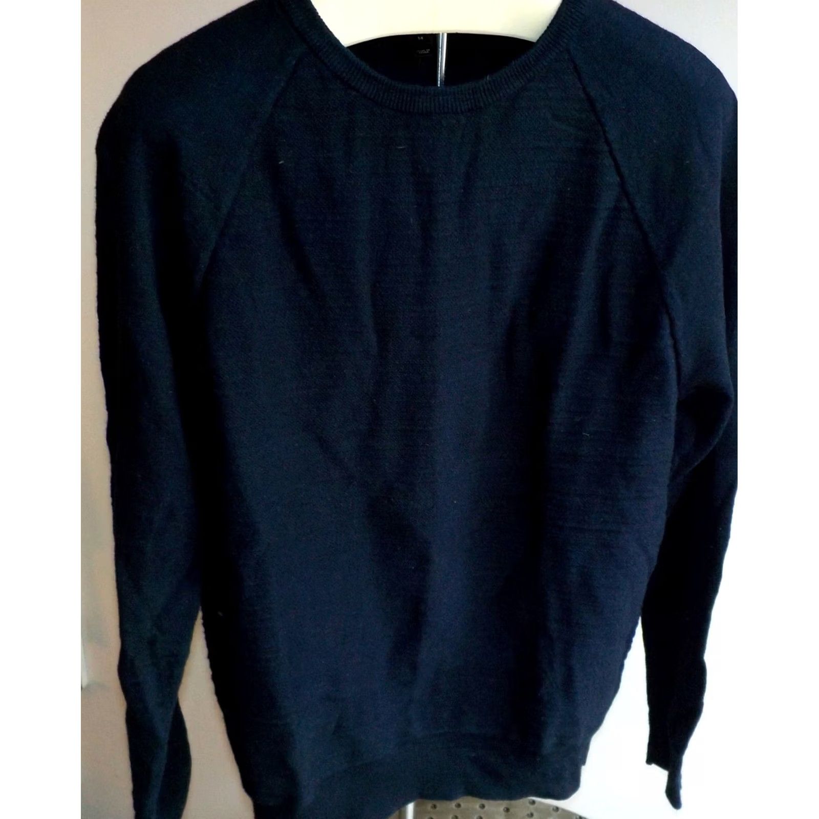 J.Crew J. Crew Crewneck Sweater Navy Blue 100% Cotton M Men Regular Shirt/ Sweater (Adult Medium) Mens Size US M / EU 48-50 / 2 - 2 Thumbnail