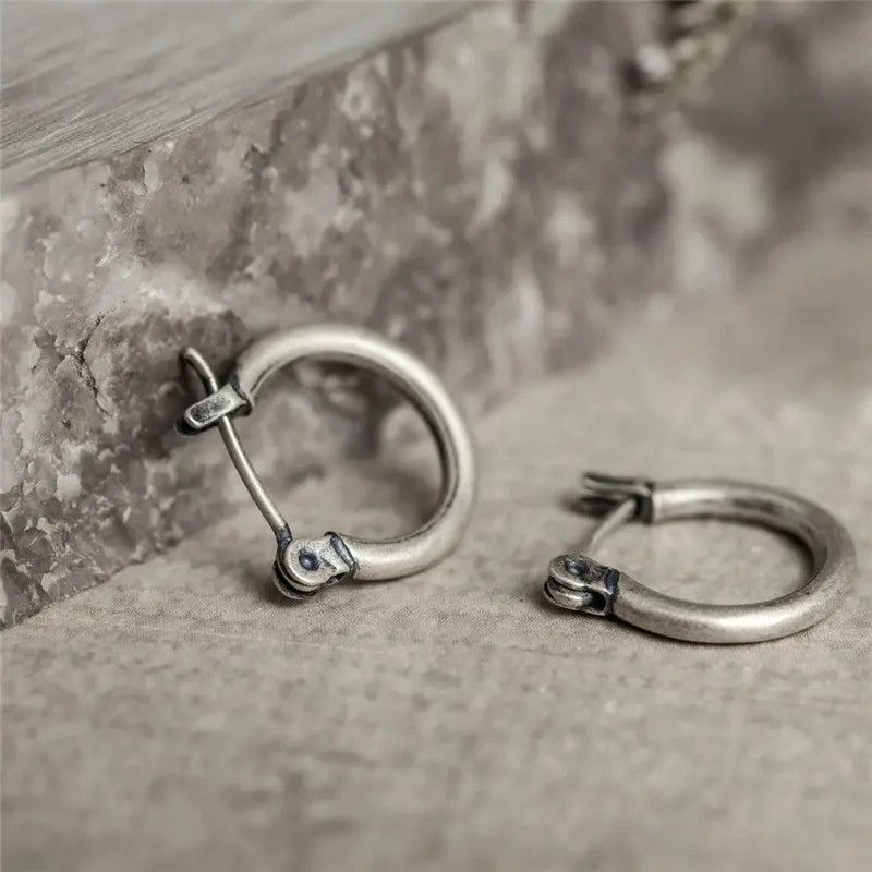 Jewelry Circle Hoop Earrings 925 Sterling Silver Ear Jewelry Gift Size ONE SIZE - 4 Thumbnail