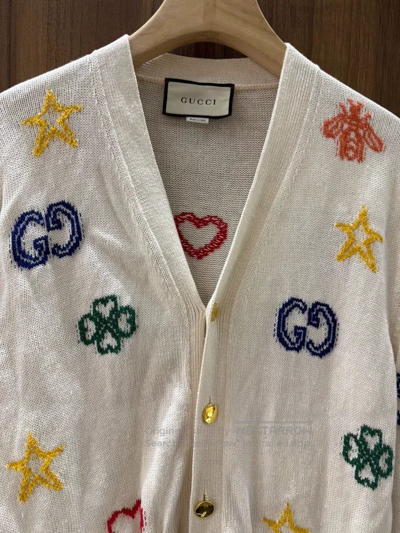Other Gucci Full-printed star-love knitted cardigan coat Size S / US 4 / IT 40 - 3 Thumbnail
