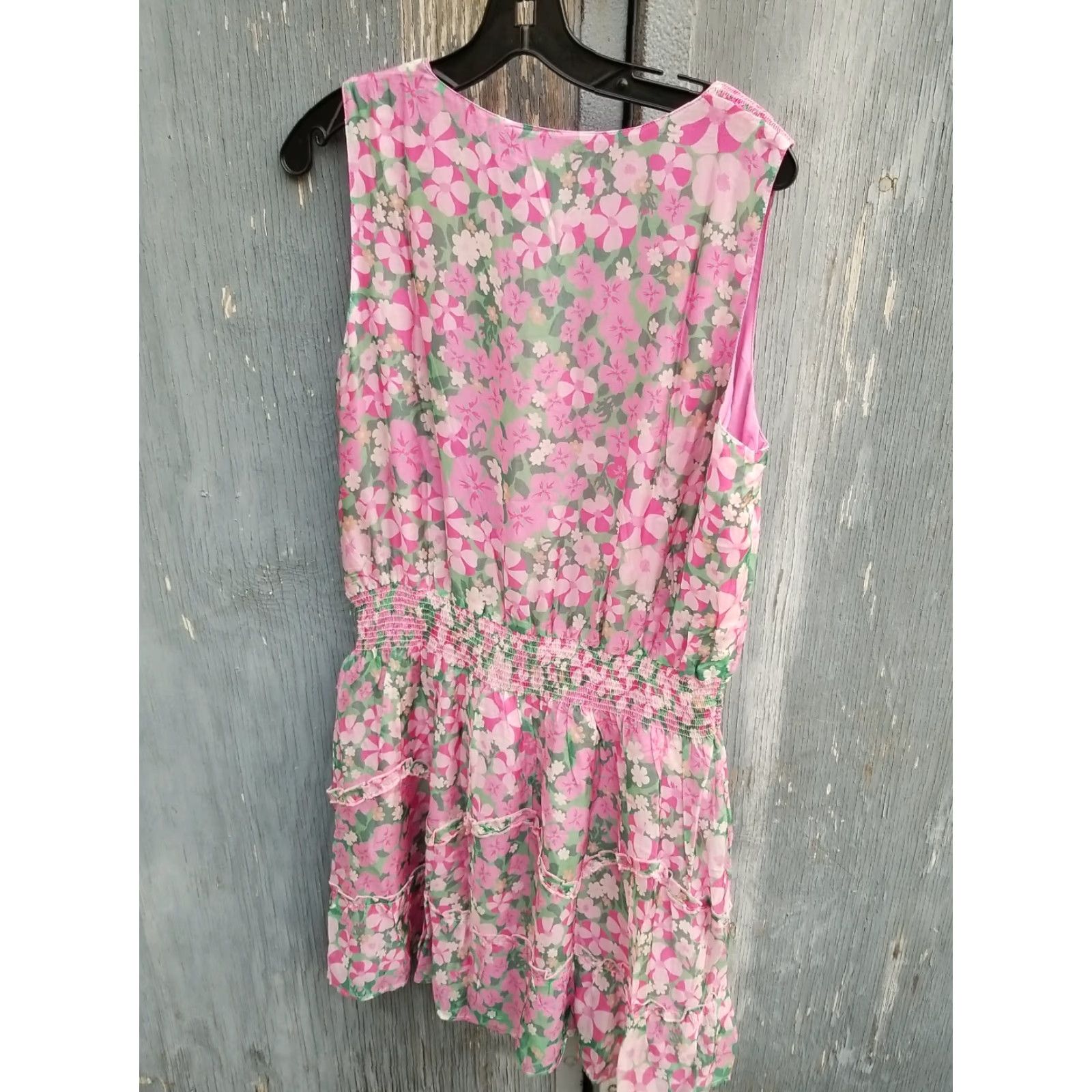 Vineyard Vines Vineyard Vines Mini Dress Slveless V-Neck Daisy Print Pink Xxs Smocked Short Women Size XXS / US 00 / IT 34 - 5 Thumbnail