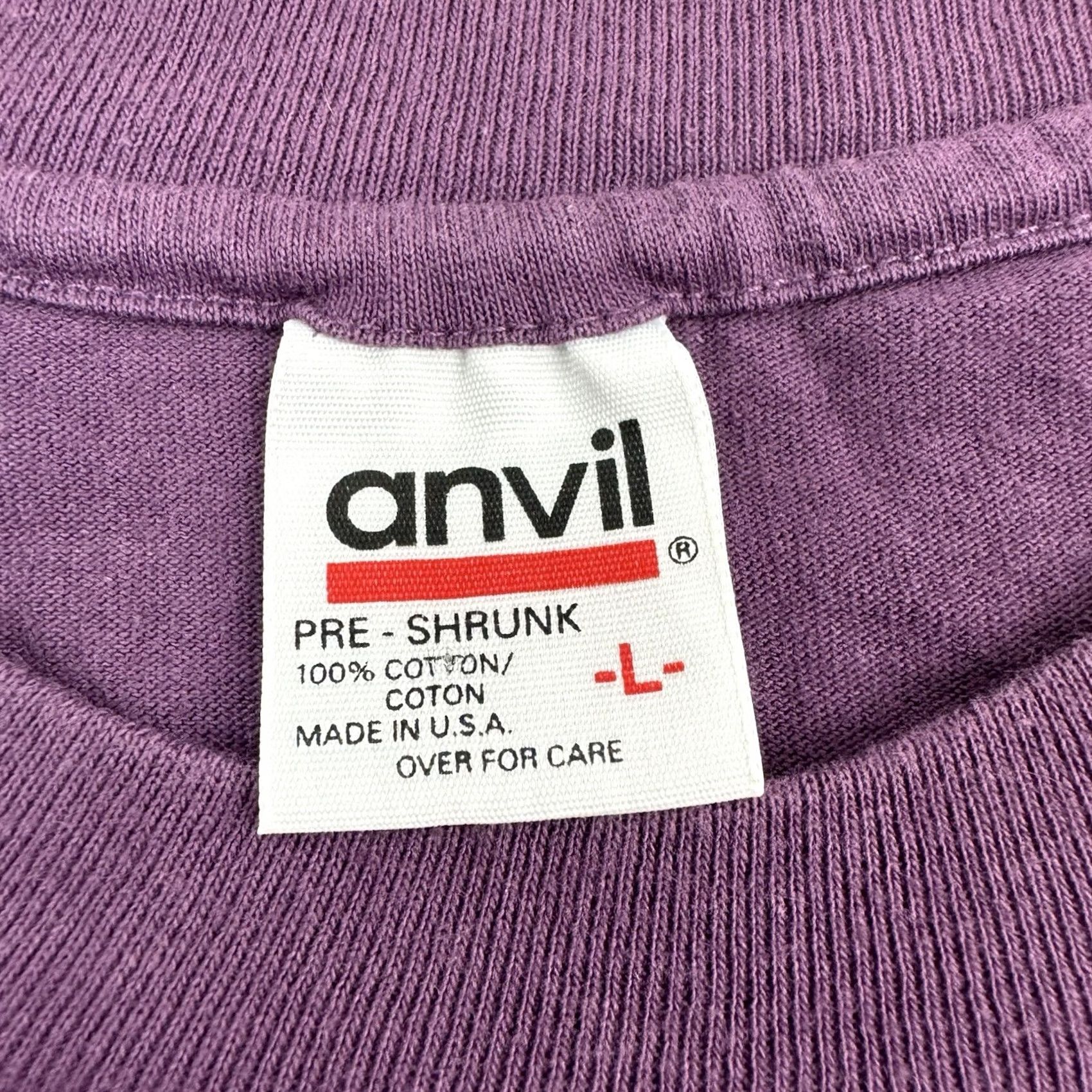 Anvil VINTAGE Anvil T-Shirt Shirt Adult Large Purple 90s USA Mardi Gras 1997 Art Party Mens Size US L / EU 52-54 / 3 - 5 Thumbnail