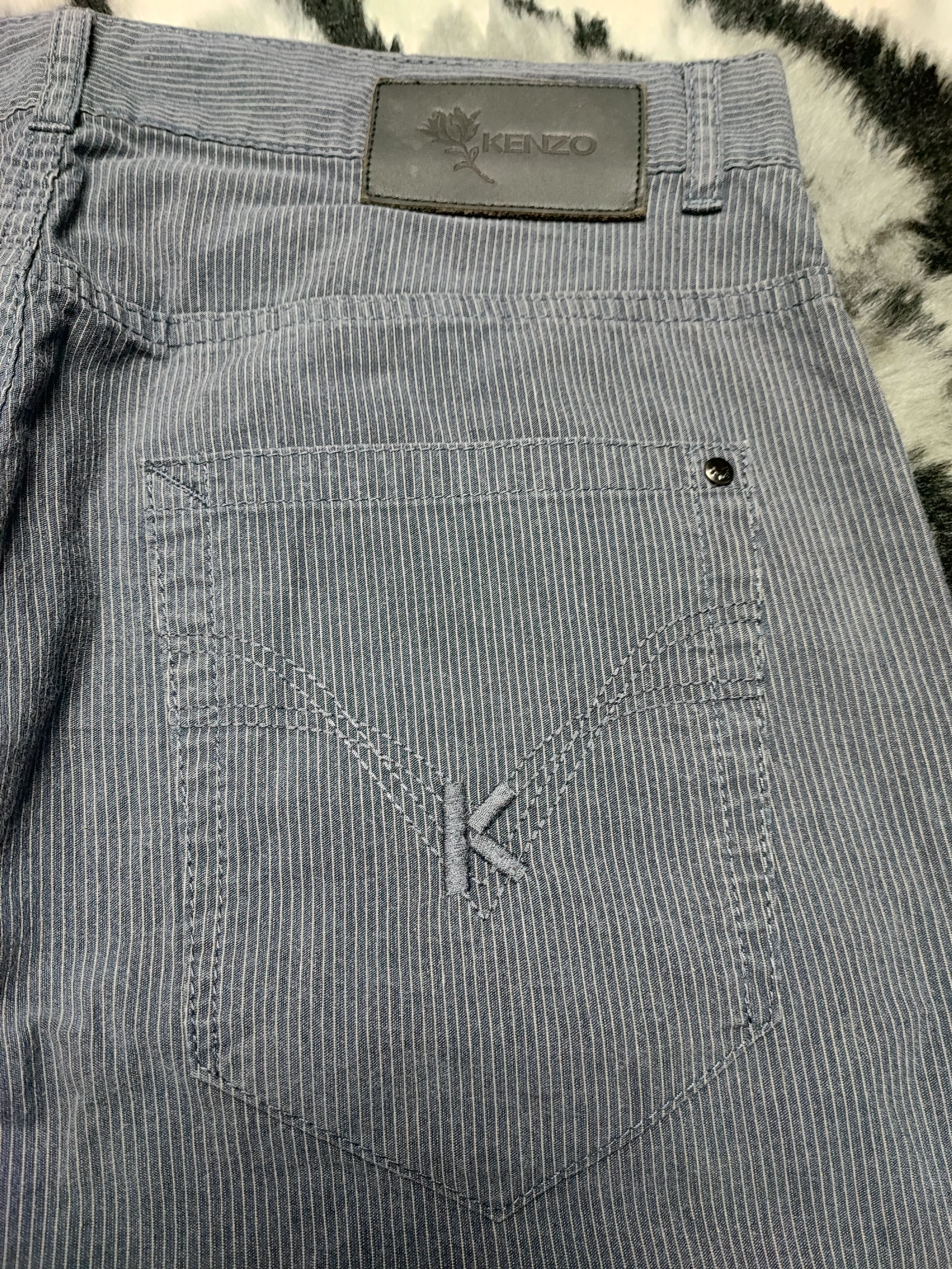 Japanese Brand Stripe Hickory Cotton Pants by Kenzo Size US 30 / EU 46 - 13 Thumbnail