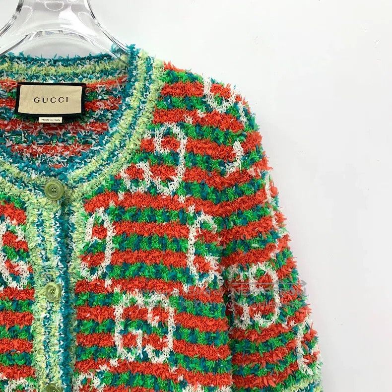 Gucci Gucci Colour block logo jacquard full-print striped cotton Size L / US 10 / IT 46 - 3 Thumbnail