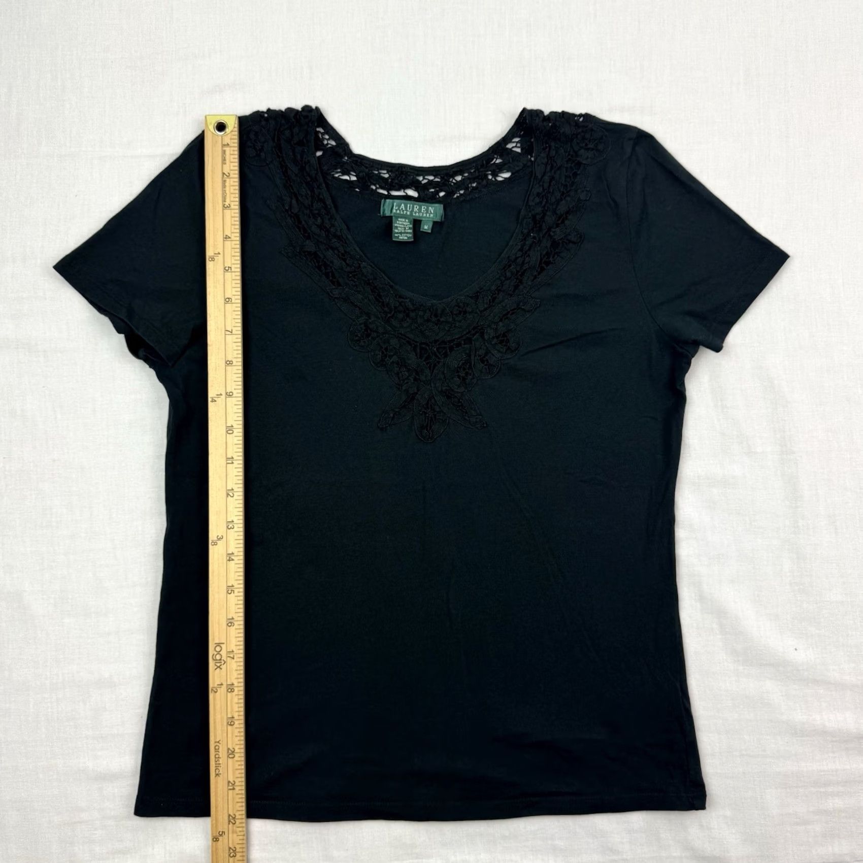 Ralph Lauren VINTAGE Lauren Ralph Lauren Top Womens Medium Lace Designer Preppy Y2K Size M / US 6-8 / IT 42-44 - 5 Thumbnail