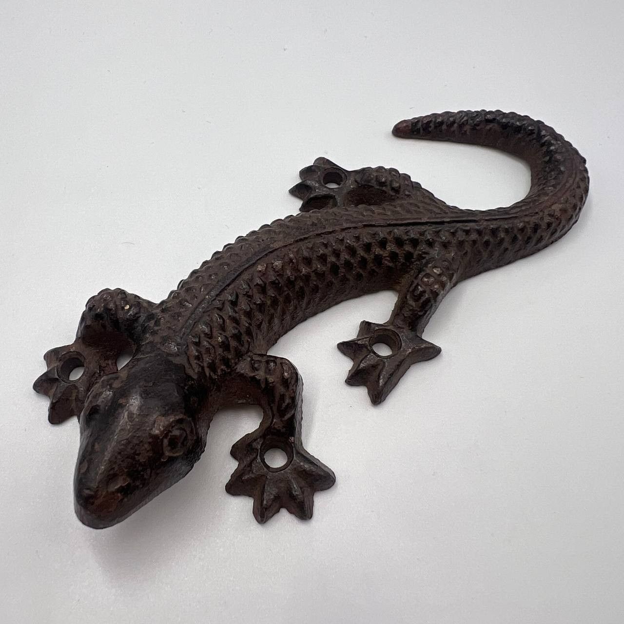 Vintage Vintage Cast Iron Collectible Overlay Figure Statue Lizard Size ONE SIZE - 1 Thumbnail