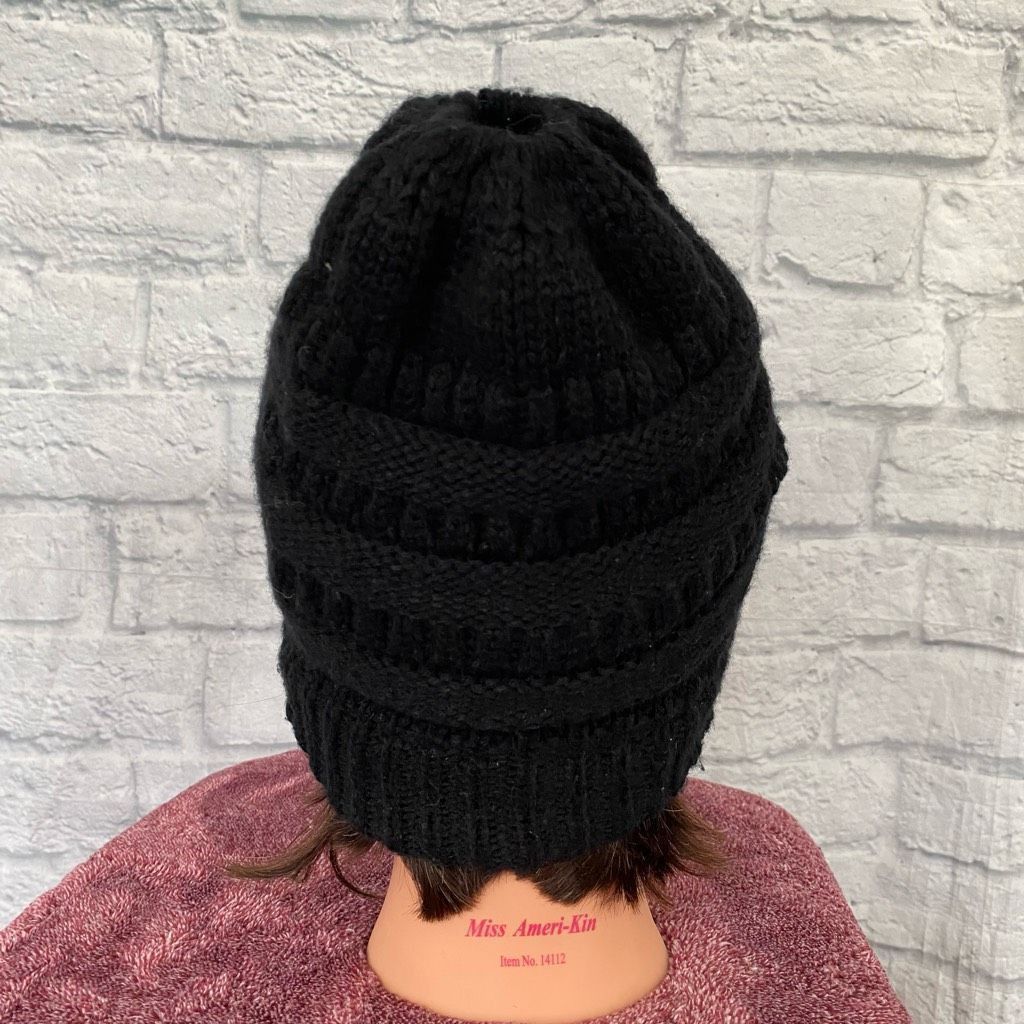 Other C.C. women OS winter beanie knit hat black Size ONE SIZE - 5 Thumbnail