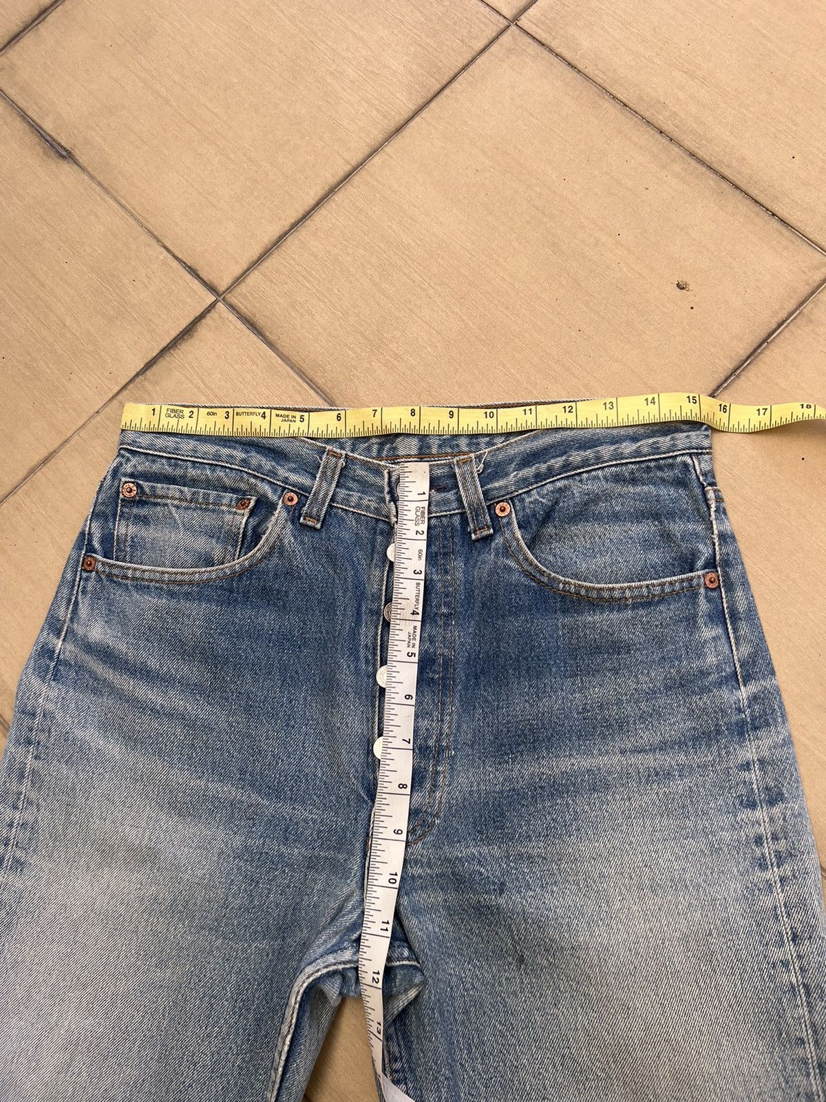 Levi's Vintage 80s Levi’s 501 Distressed Faded Blue Denim Jeans Size US 30 / EU 46 - 3 Thumbnail