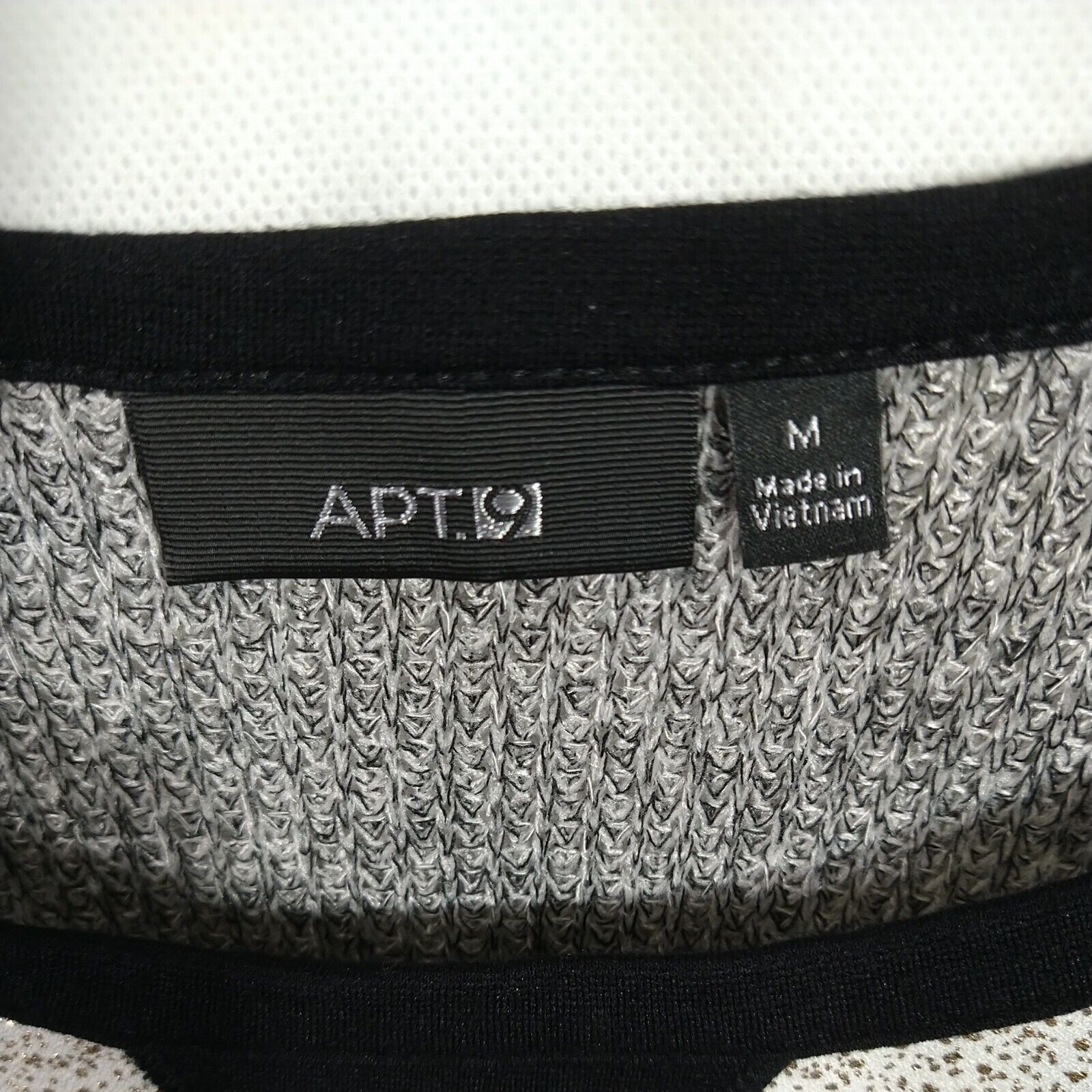 Apt. 9 Apt 9 Knit Top Women Size M White Gold Metallic Black Size M / US 6-8 / IT 42-44 - 5 Thumbnail