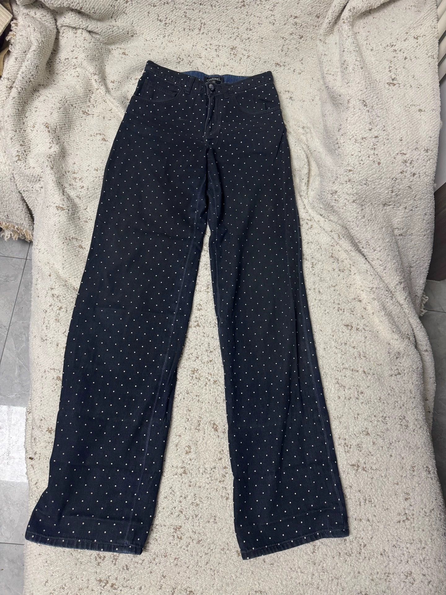 Chanel Chanel High-Waisted Polka Dot Pants 34 Size 25" / US 0 / IT 36 - 1 Thumbnail