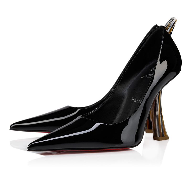 Christian Louboutin os11x0526 Kate Clawmax Patent Leather 100mm Pumps in Black Size US 11 / IT 41 - 2 Thumbnail