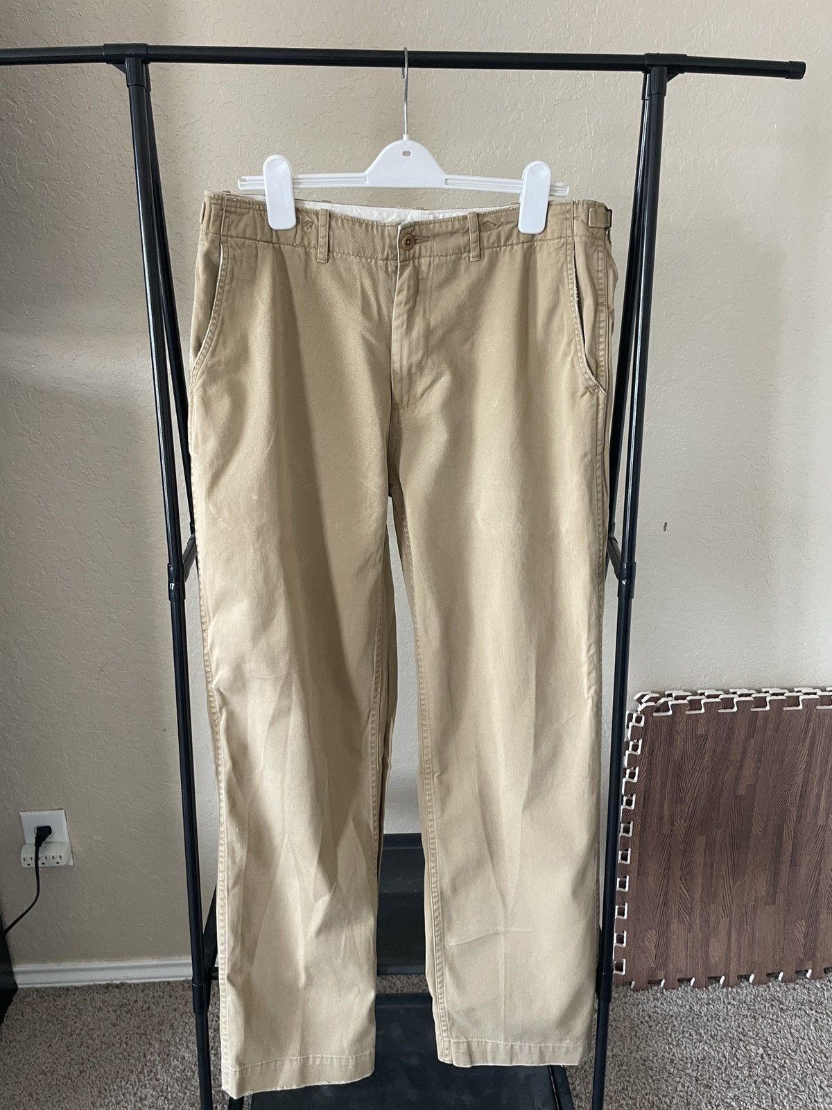 Polo Ralph Lauren STND Issue FF Khaki Chinos Size US 34 / EU 50 - 1 Thumbnail