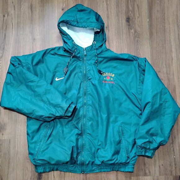 NCAA Vintage Oregon Ducks Rose Bowl 1995 Custom Hooded Jacket Size US XL / EU 56 / 4 - 2 Thumbnail