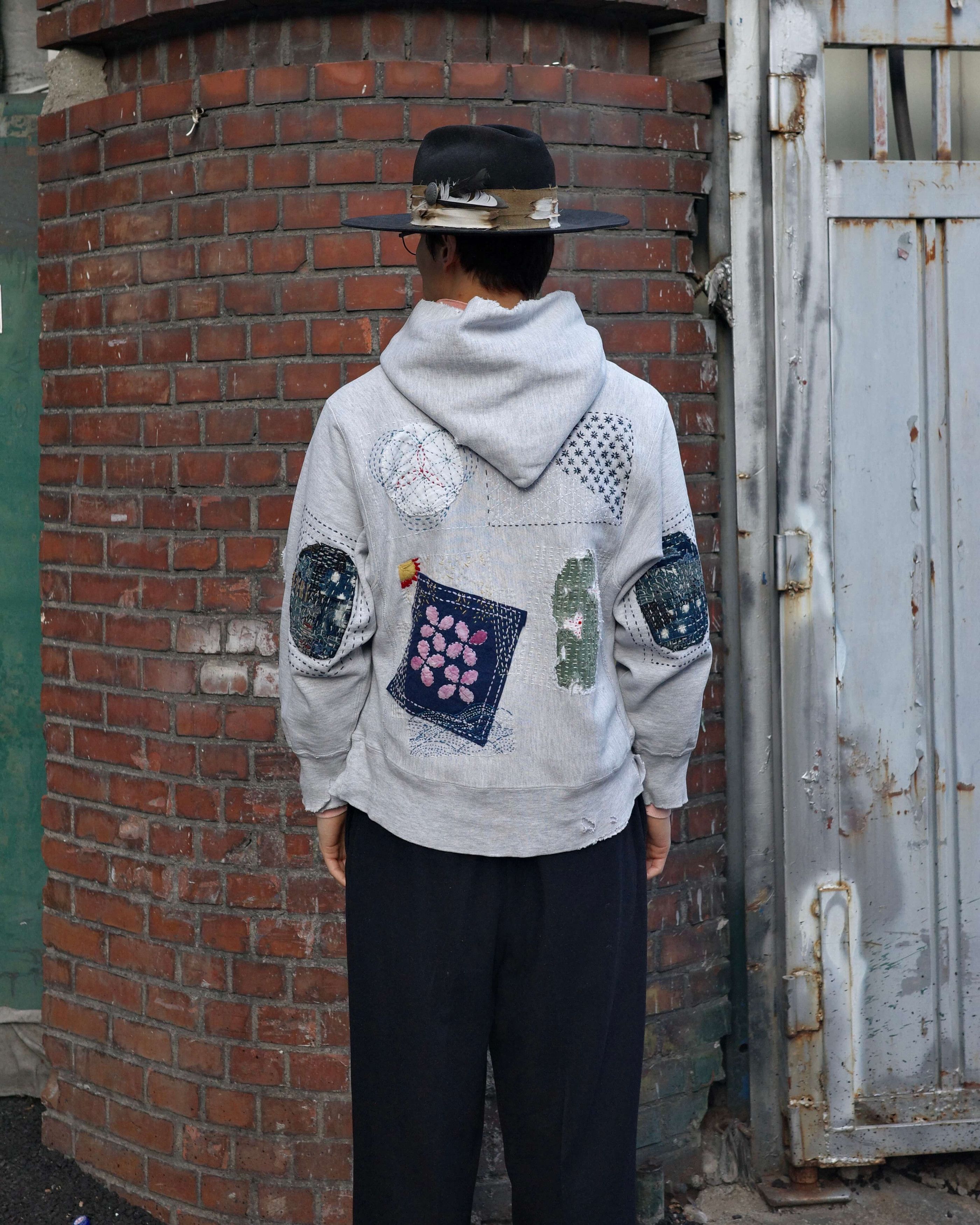 Champion 80's Champion Reverse Weave Sashiko Hoodie Size US M / EU 48-50 / 2 - 14 Thumbnail