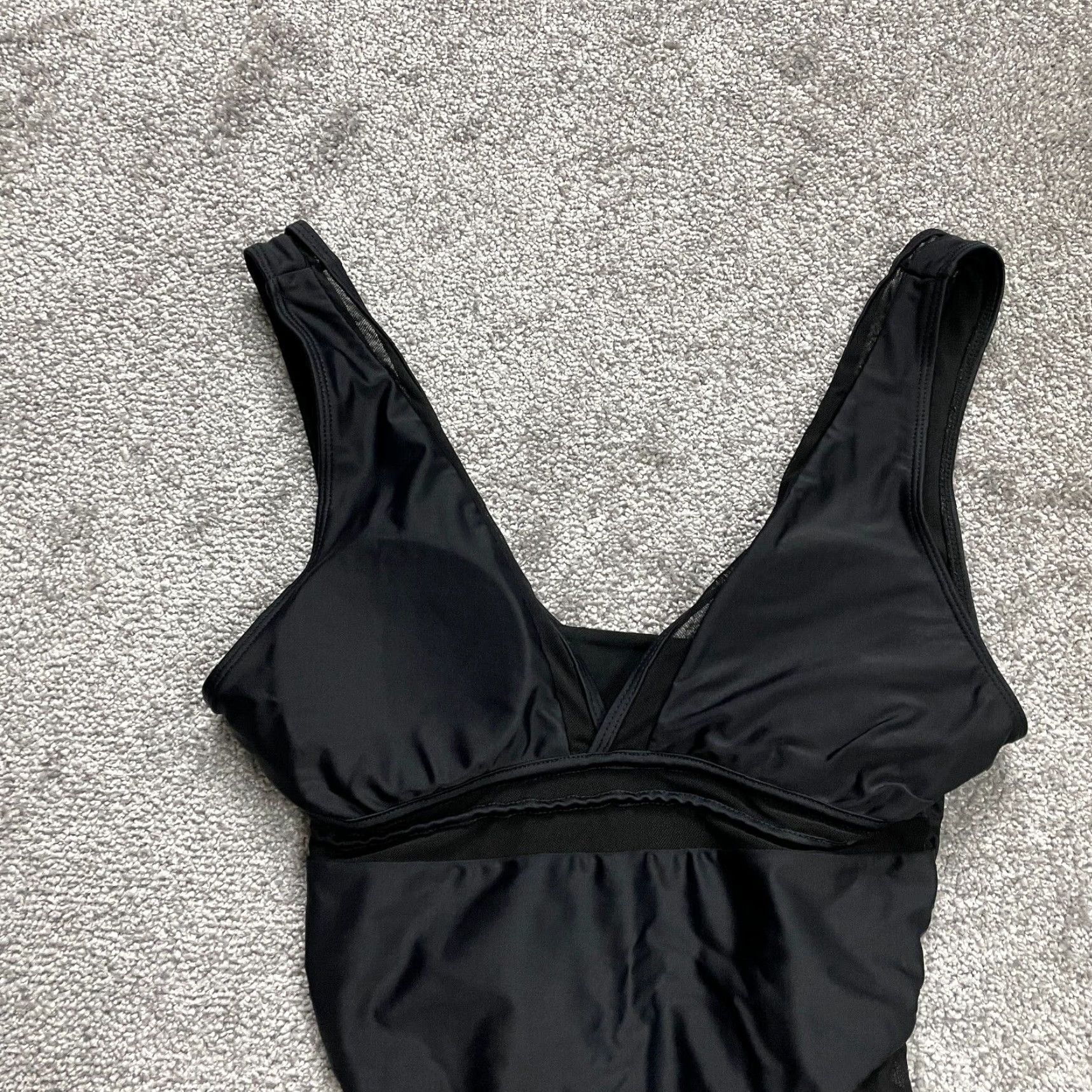 Vintage Unbranded Swimsuit Womens M Solid Black Padded One Piece Beach Body Suit Size M / US 6-8 / IT 42-44 - 5 Thumbnail