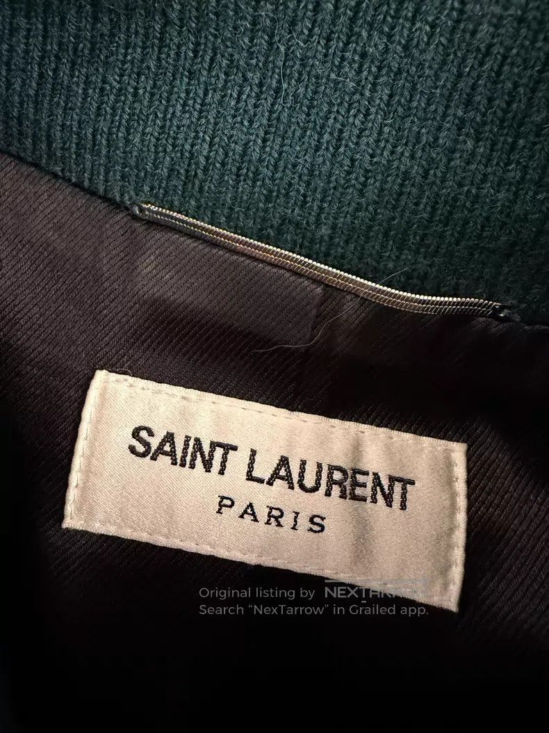 Saint Laurent Paris Saint Laurent Paris Green and Dark Green Classic Patch Lea Size US S / EU 44-46 / 1 - 6 Thumbnail