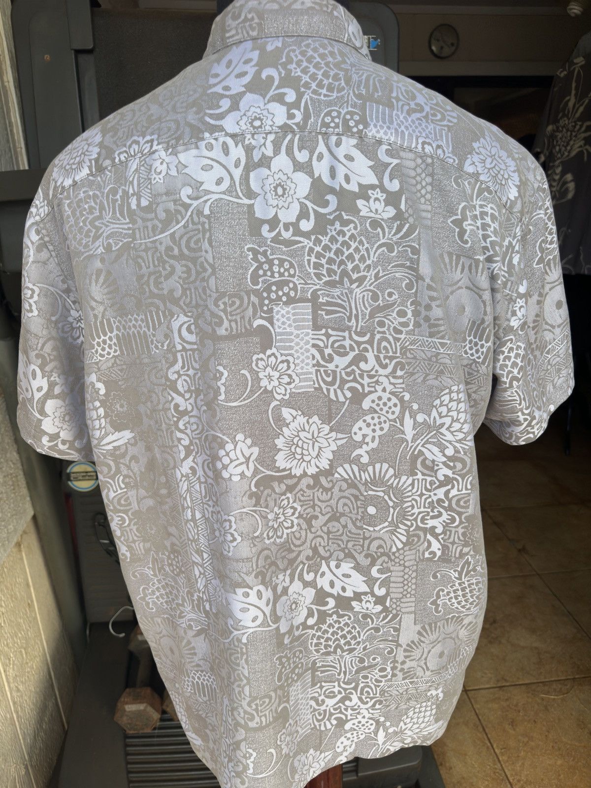 Other PreOwned Kahala Hawaiian Print Full Button Gray Men's Large Size US L / EU 52-54 / 3 - 2 Thumbnail