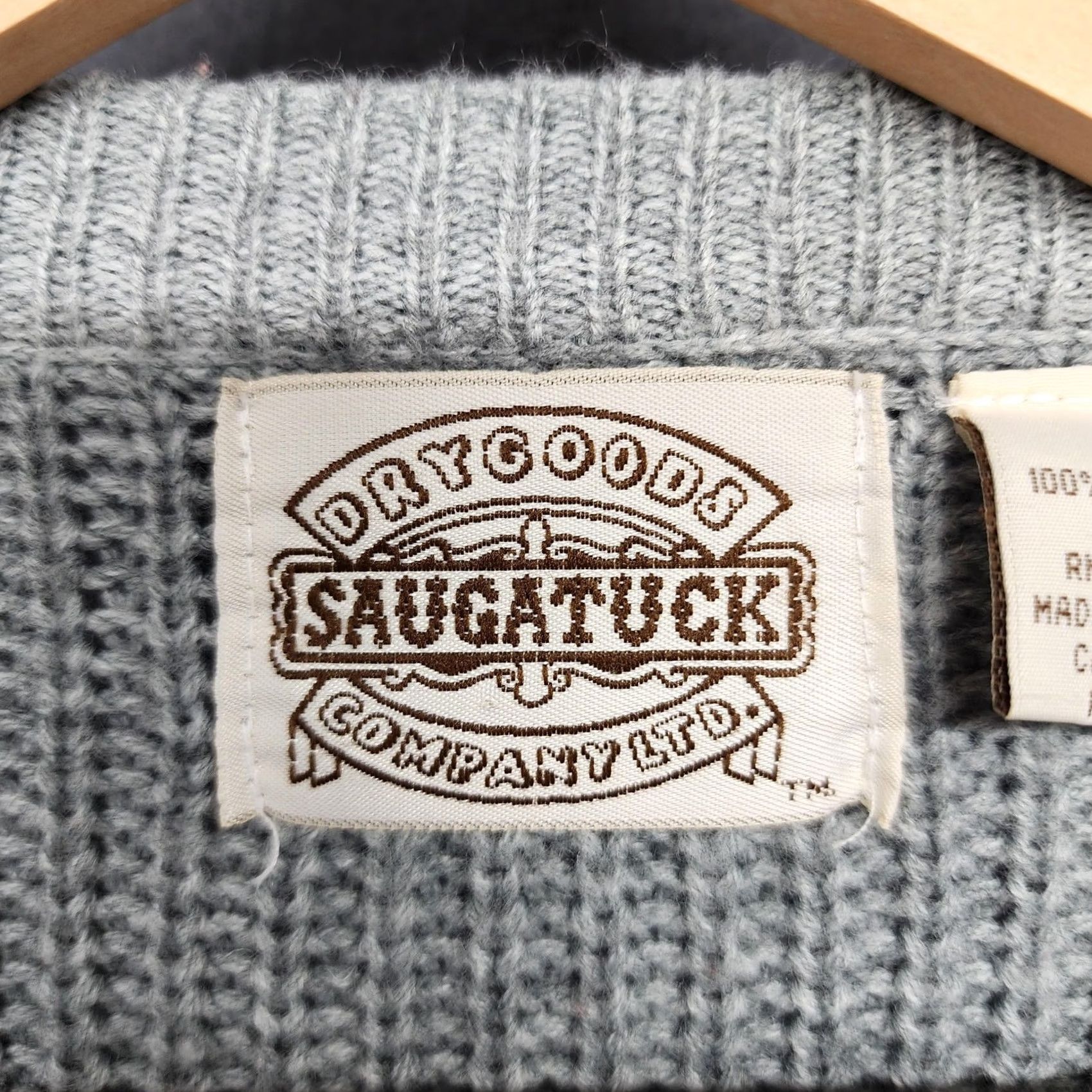 Vintage VINTAGE Saugatuck Drygoods Cardigan Sweater Mens XL Gray Button Front 90s Size US XL / EU 56 / 4 - 3 Thumbnail