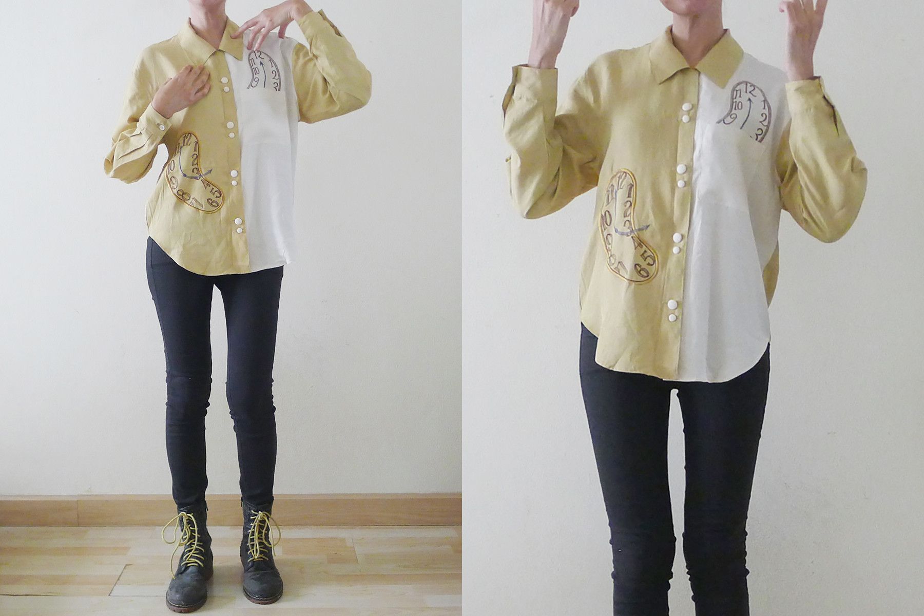 Vintage Salvador Dali Style, The Persistence of Memory baroque shirt Size M / US 6-8 / IT 42-44 - 6 Thumbnail