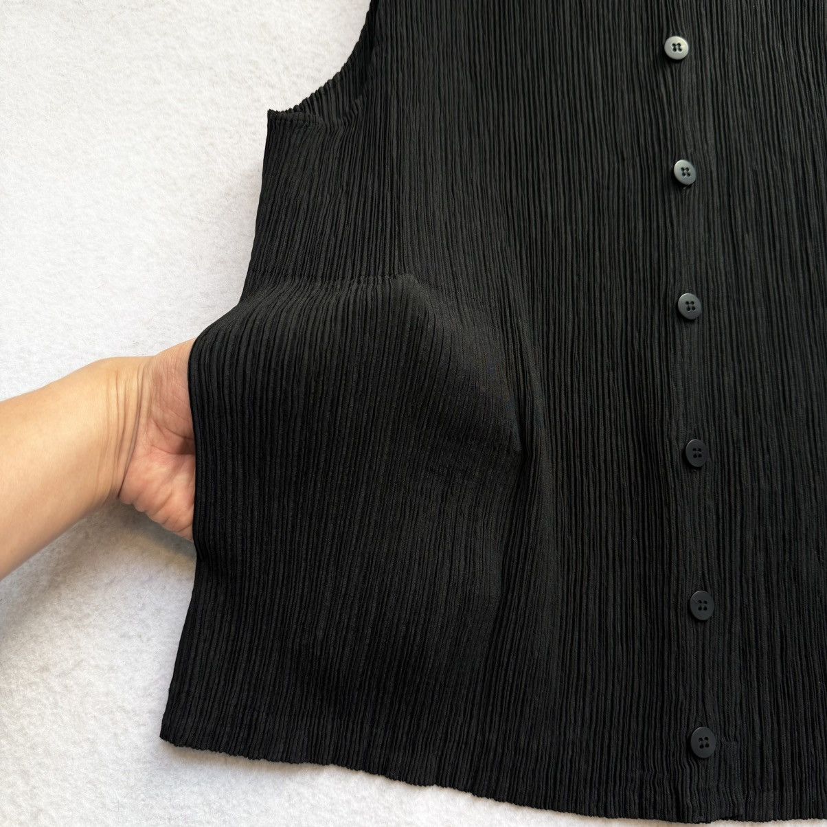 Issey Miyake Issey Miyake SS1998 Pleated Button-Up Vest Size M / US 6-8 / IT 42-44 - 4 Thumbnail