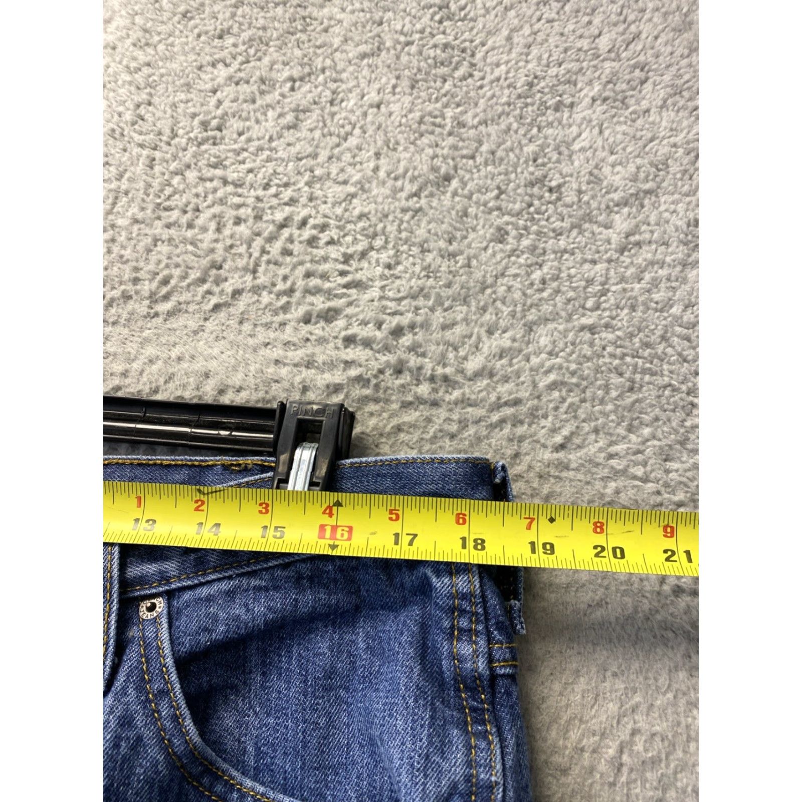 Denime Cinch Jeans Men Straight 36x38 Blue Denim Medium Wash Regular 5-Pocket Rise Mid Button Zip Pocketed Mens Clothing Category: Jeans Size US 36 / EU 52 - 4 Thumbnail