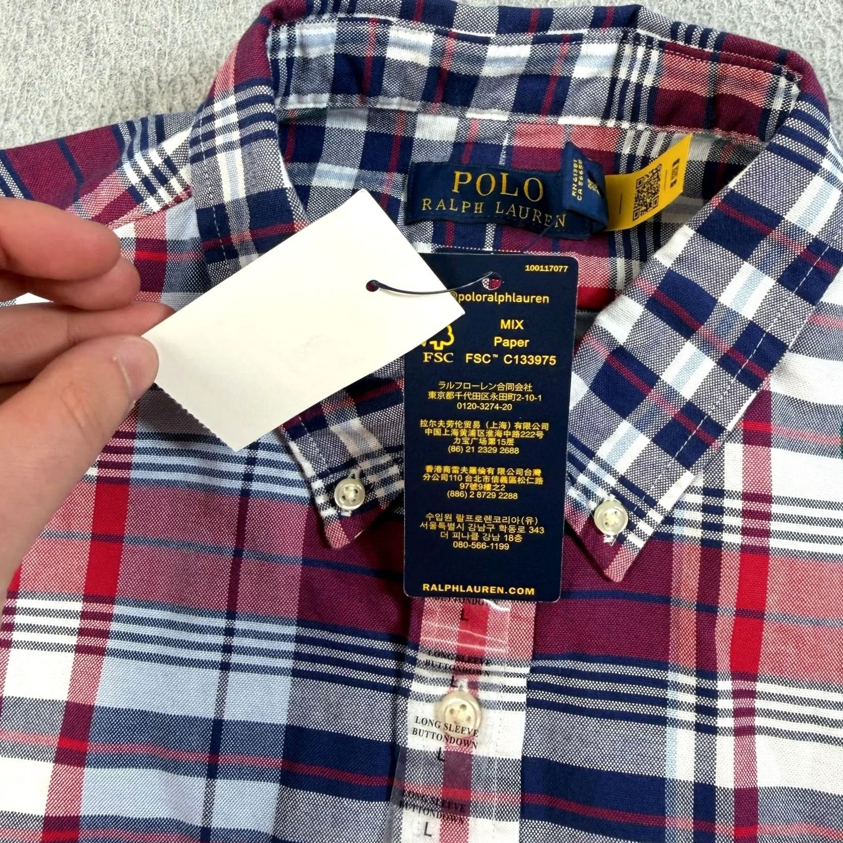 Polo Ralph Lauren Polo Ralph Lauren Shirt Men L Blue Plaid Long Sleeve Button Slim Fit Heritage Size US L / EU 52-54 / 3 - 5 Thumbnail