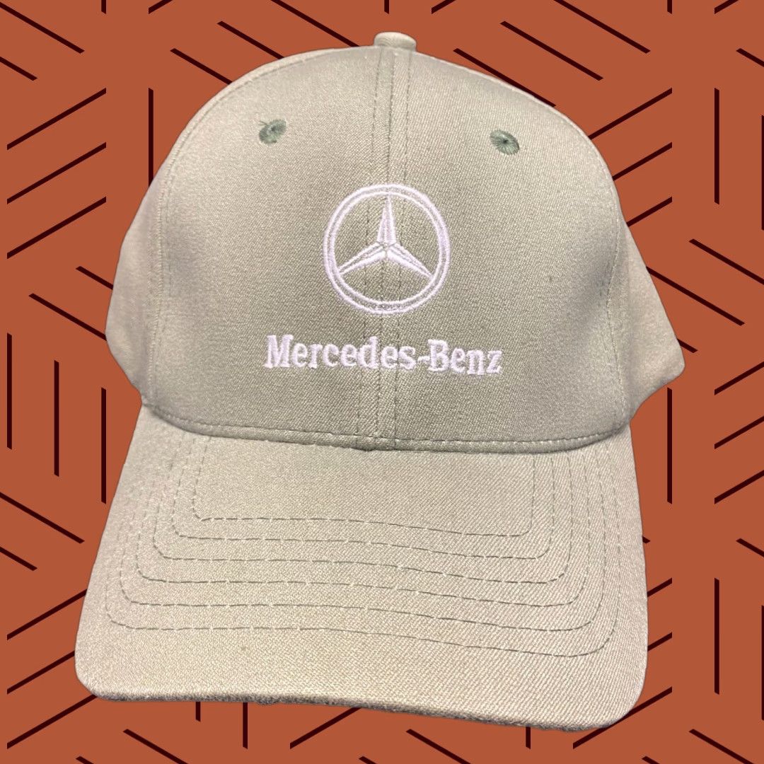 Mercedes-Benz MERCEDES-BENZ Golf Hat S/M Olive Green Silver Embroidered Lightweight Breathable Army Metal Mens Size ONE SIZE - 1 Thumbnail