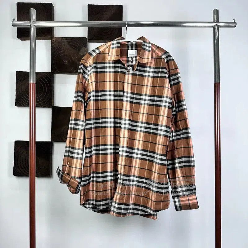 Burberry Burberry Men's Cotton Blend Check Shirt. Size US L / EU 52-54 / 3 - 1 Thumbnail