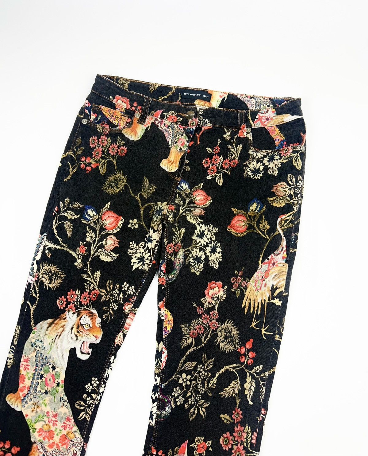 Etro ETRO Milano womens Tiger & Floral Print Pants Size 27" / US 4 / IT 40 - 2 Thumbnail