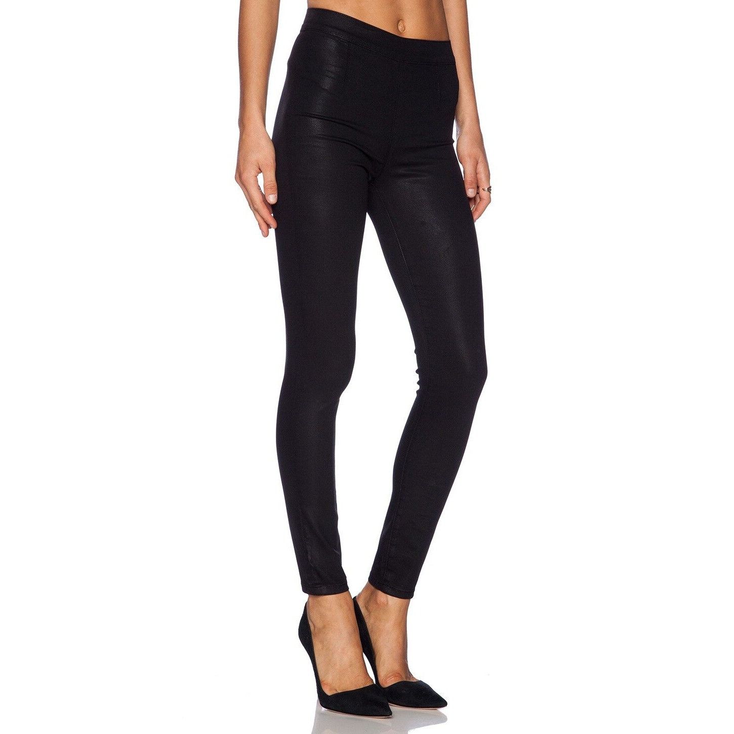 Lovers and Friends Lovers + Friends Jesse Black Coated Legging with Light Shimm Size 28" / US 6 / IT 42 - 2 Thumbnail