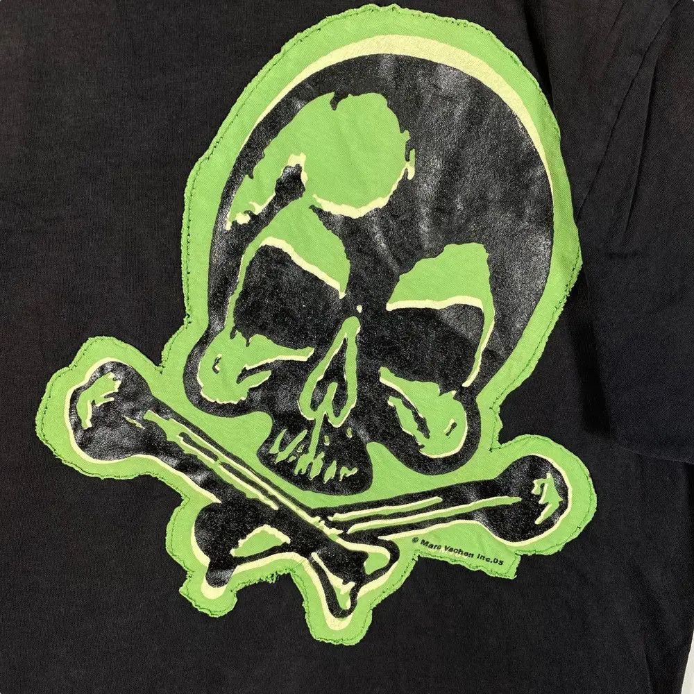 Vintage Vintage 00's MARC VACHON Hazard Cross Bone Tee Shirt Size US M / EU 48-50 / 2 - 6 Thumbnail
