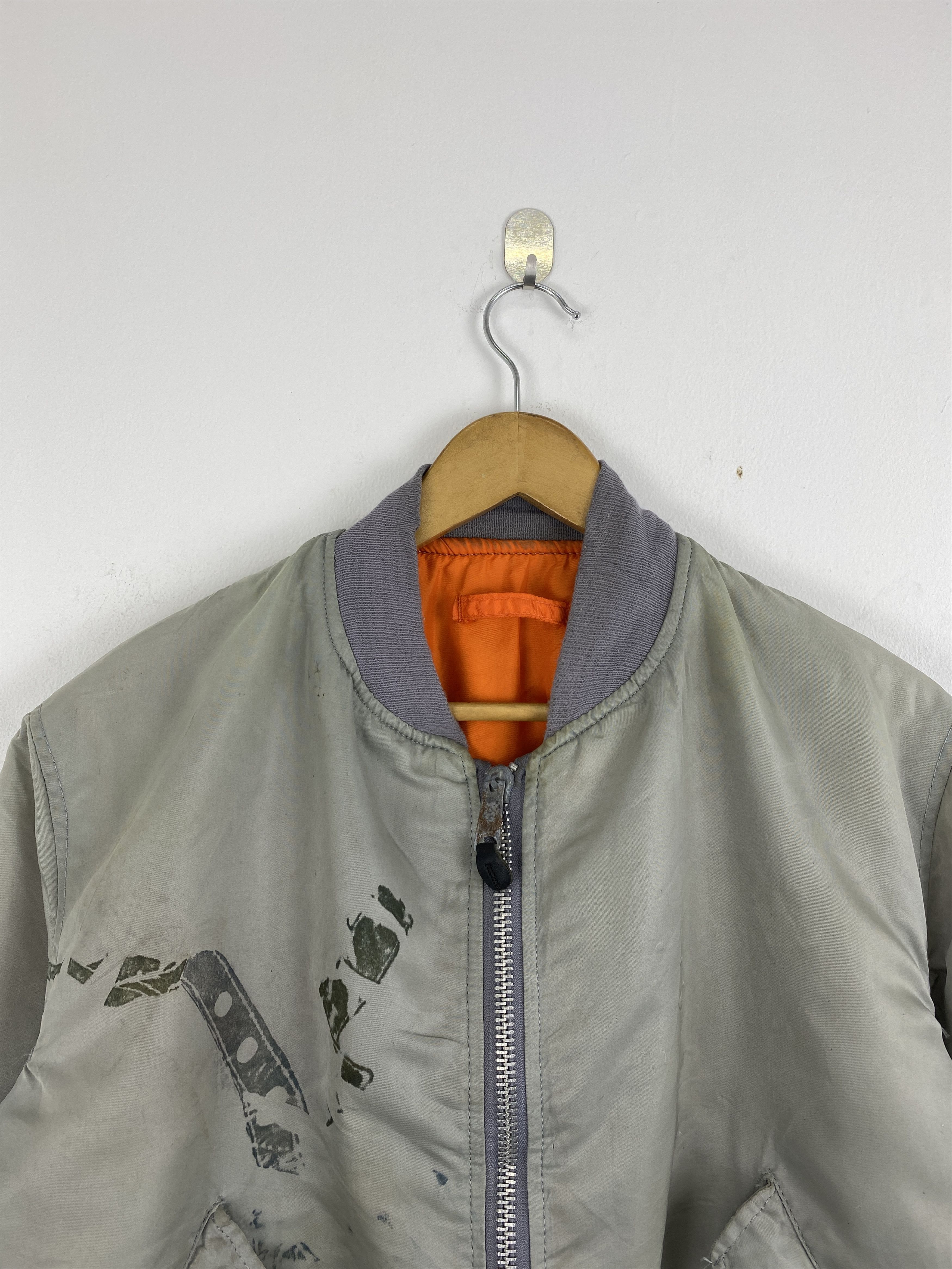 Alpha Industries Vintage 80s Alpha Industries Reversible Bomber J2018 Size US M / EU 48-50 / 2 - 4 Thumbnail