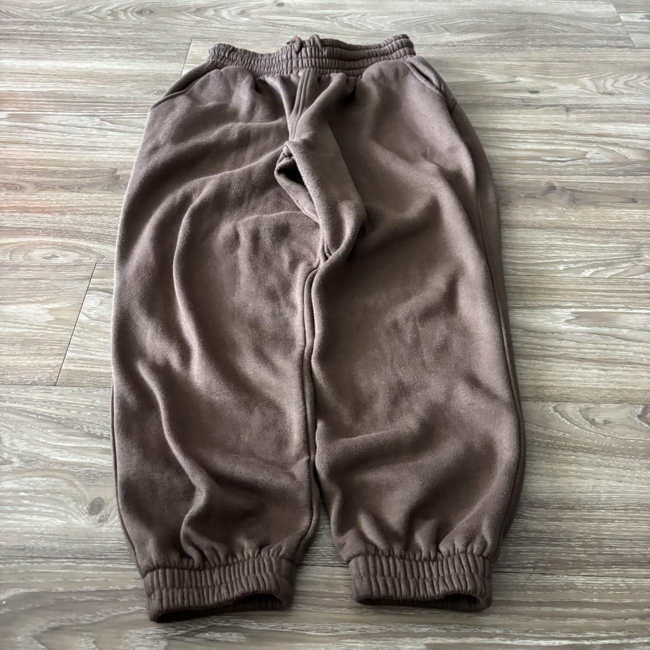 Japanese Brand Crazy Vintage Y2K/2000s Brown Essential Sweatpants! Fits S Size US 28 / EU 44 - 3 Thumbnail