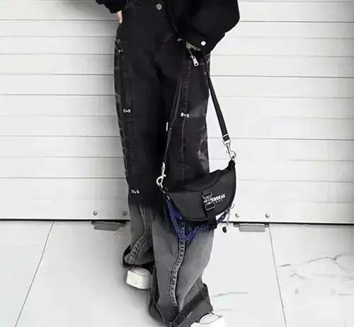 Other Oversize Wide Leg Jeans Trouser Baggy Irregular Denim Pants Size US 34 / EU 50 - 2 Thumbnail