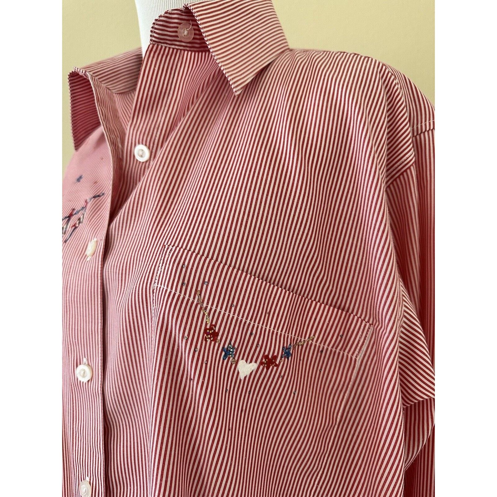 Other Vintage Patriotic USA Flag StarsWomen’s Button Down Sz M Size M / US 6-8 / IT 42-44 - 5 Thumbnail