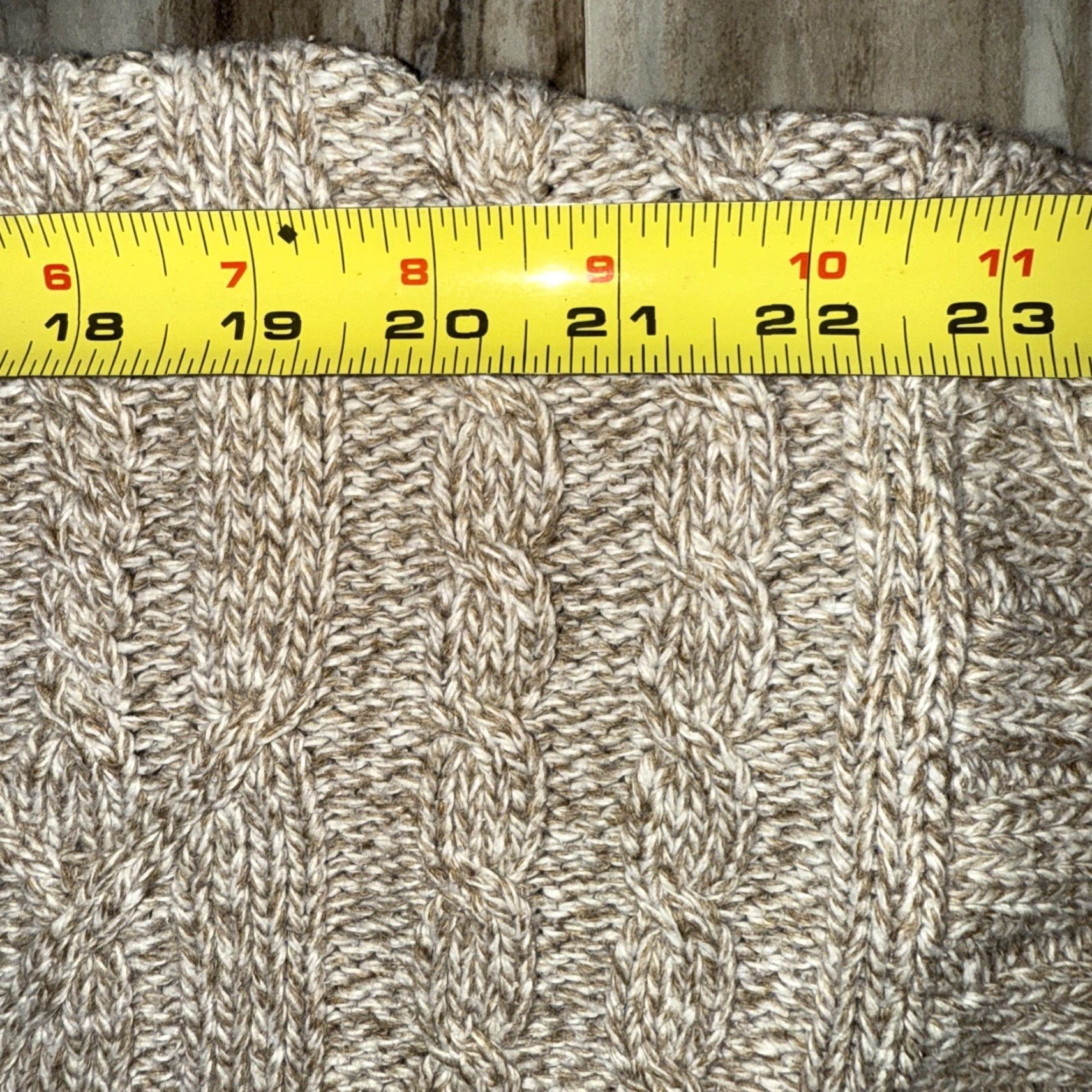 Vintage Retriever Sweater Men's L Cable-Knit Oatmeal Tan Crew Neck Heavyweight Cotton-Acrylic Pullover Regular Fit USA Nature Outdoor Classic Size US L / EU 52-54 / 3 - 7 Thumbnail