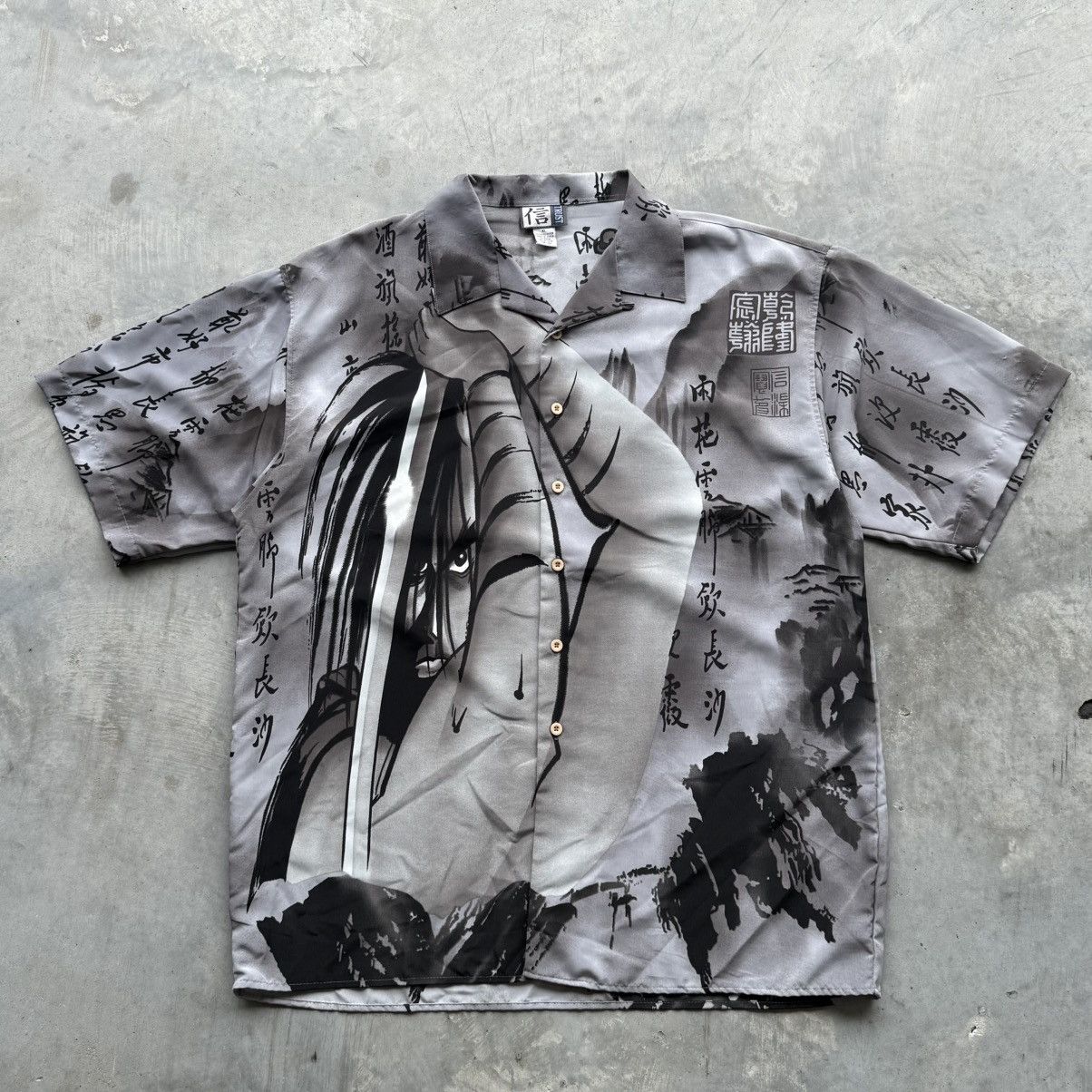 Vintage Vintage Japanese anime style button up shirt size XL Size US XL / EU 56 / 4 - 2 Thumbnail