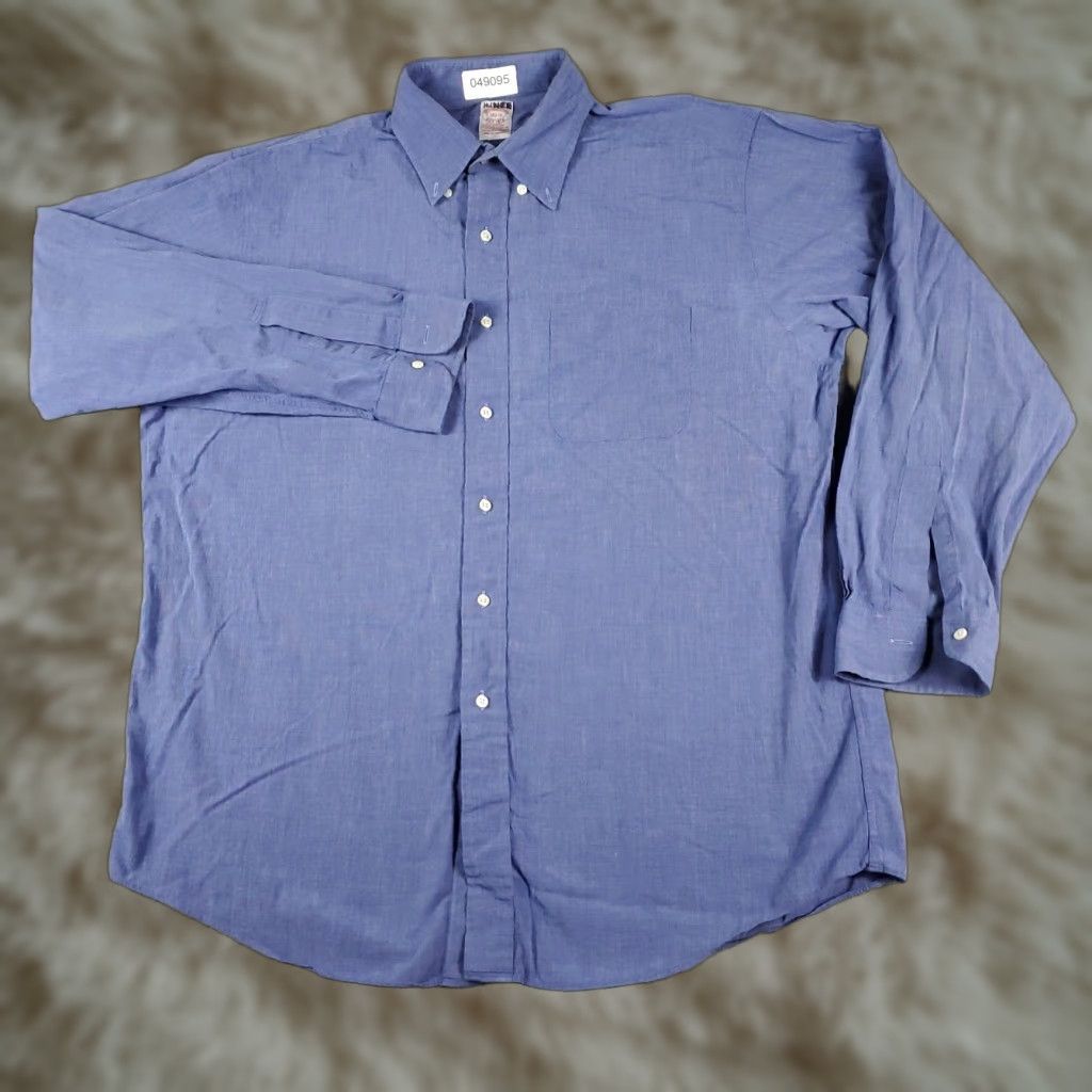 Brooks Brothers Brooks Brothers Shirt Mens Size 16.5 Blue Dress Button Long Sleeve Regular Cuff Barrel Collared Neck Size 42R - 1 Thumbnail