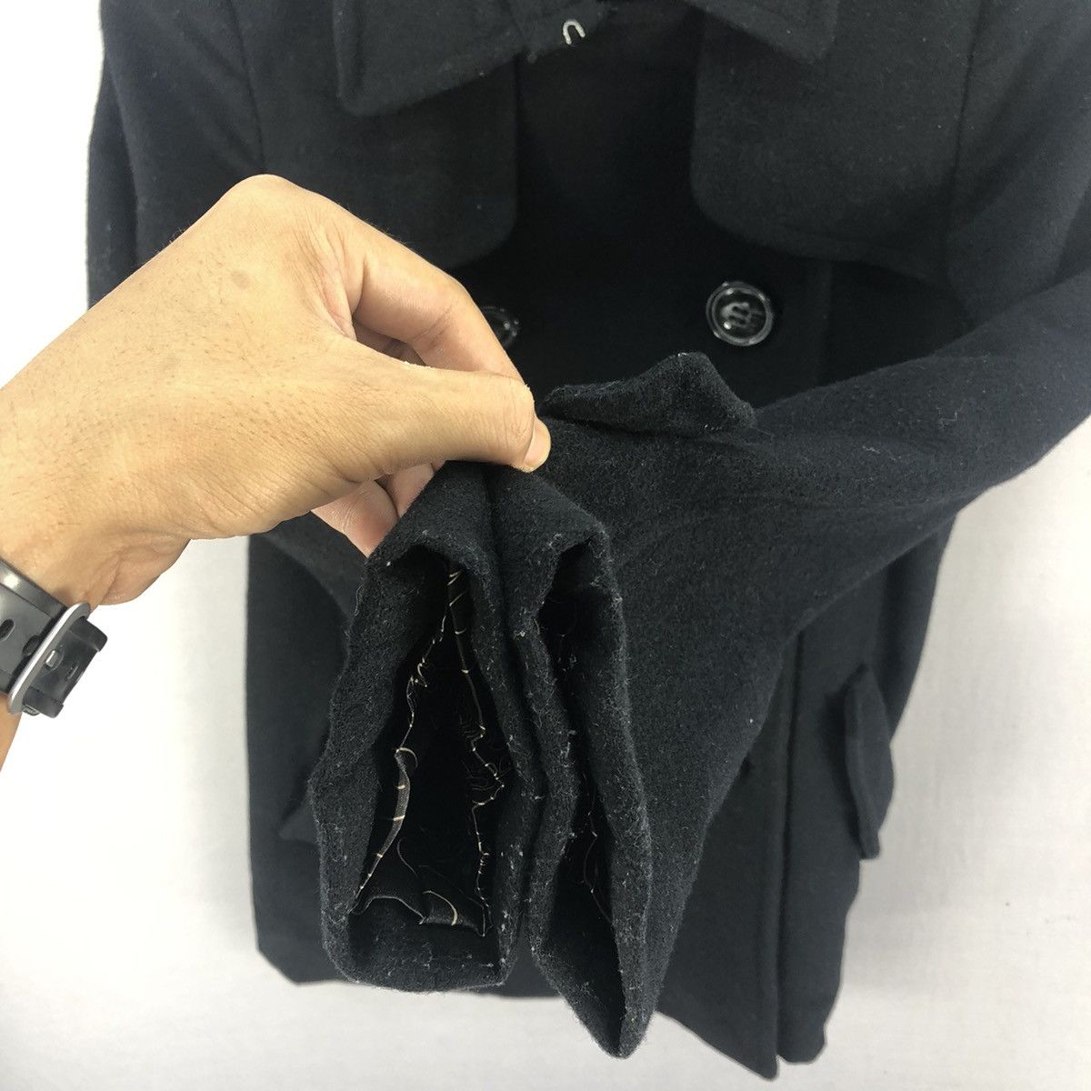 Japanese Brand Royal Party Double Breasted Wool Peacoat Jacket Size S / US 4 / IT 40 - 13 Thumbnail