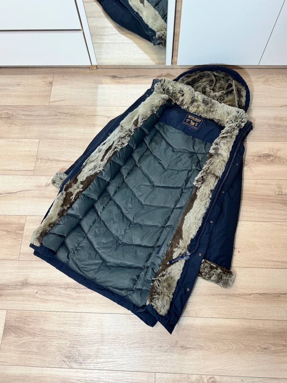 Woolrich Woolen Mills Woolrich Rabbit Fur Lined Hooded Parka Jacket Winter Coat Size L / US 10 / IT 46 - 4 Thumbnail