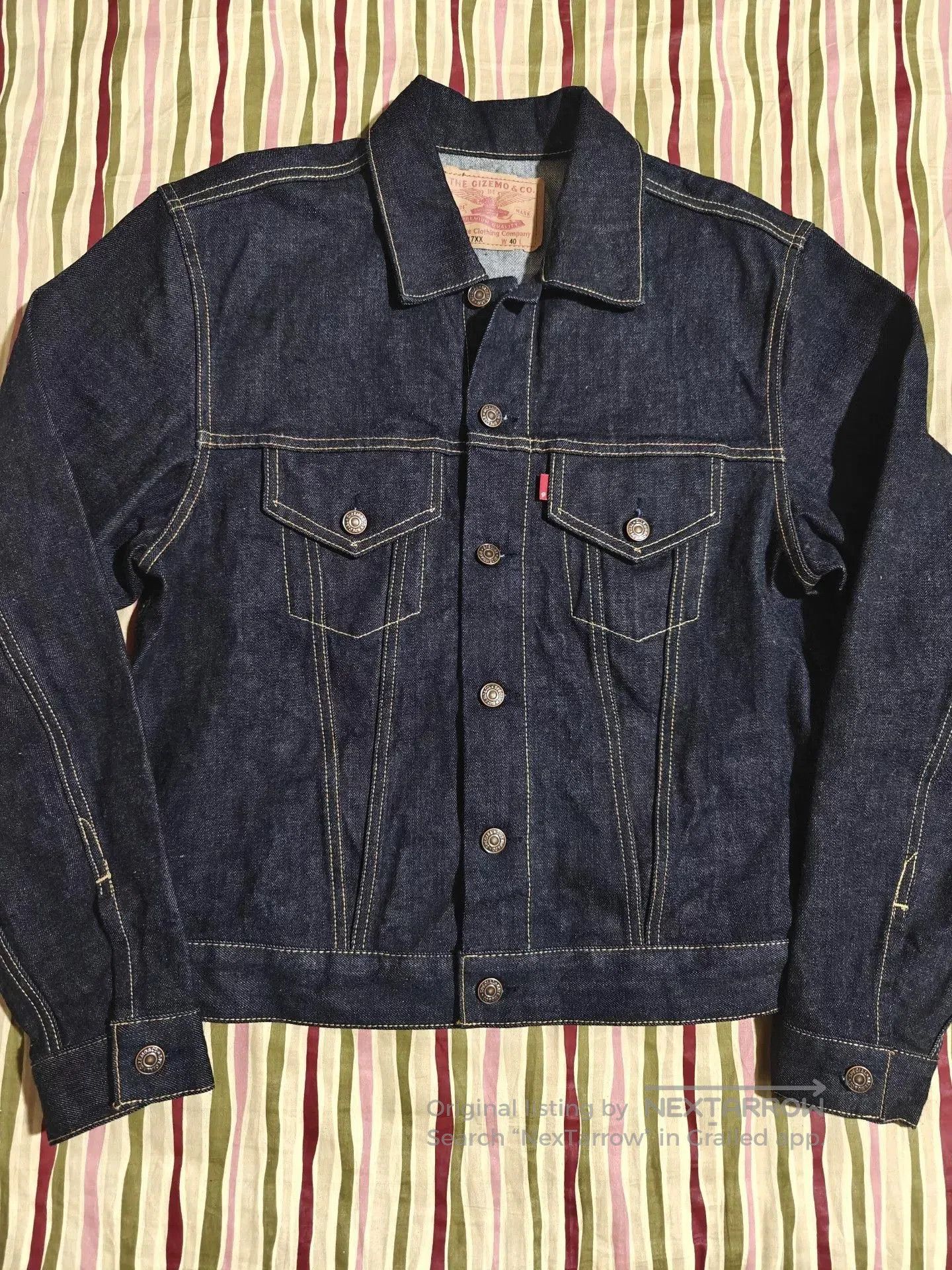 Gimo's GIZEMO Type 3 Raw Denim Jacket. Size US XXS / EU 40 - 2 Thumbnail