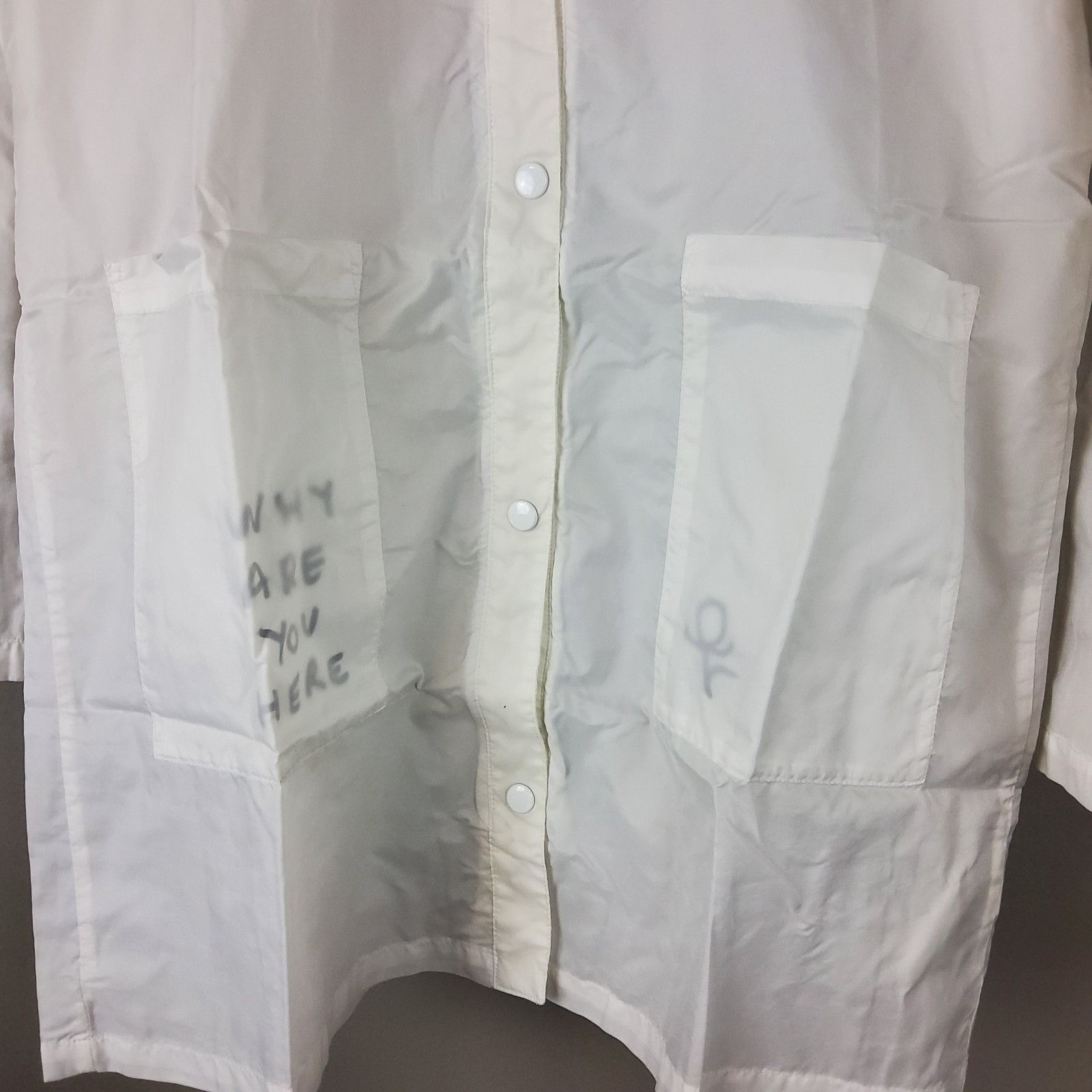 Puma Puma x Shantell Martin White Rain Jacket Windbreaker Size S / US 4 / IT 40 - 5 Thumbnail
