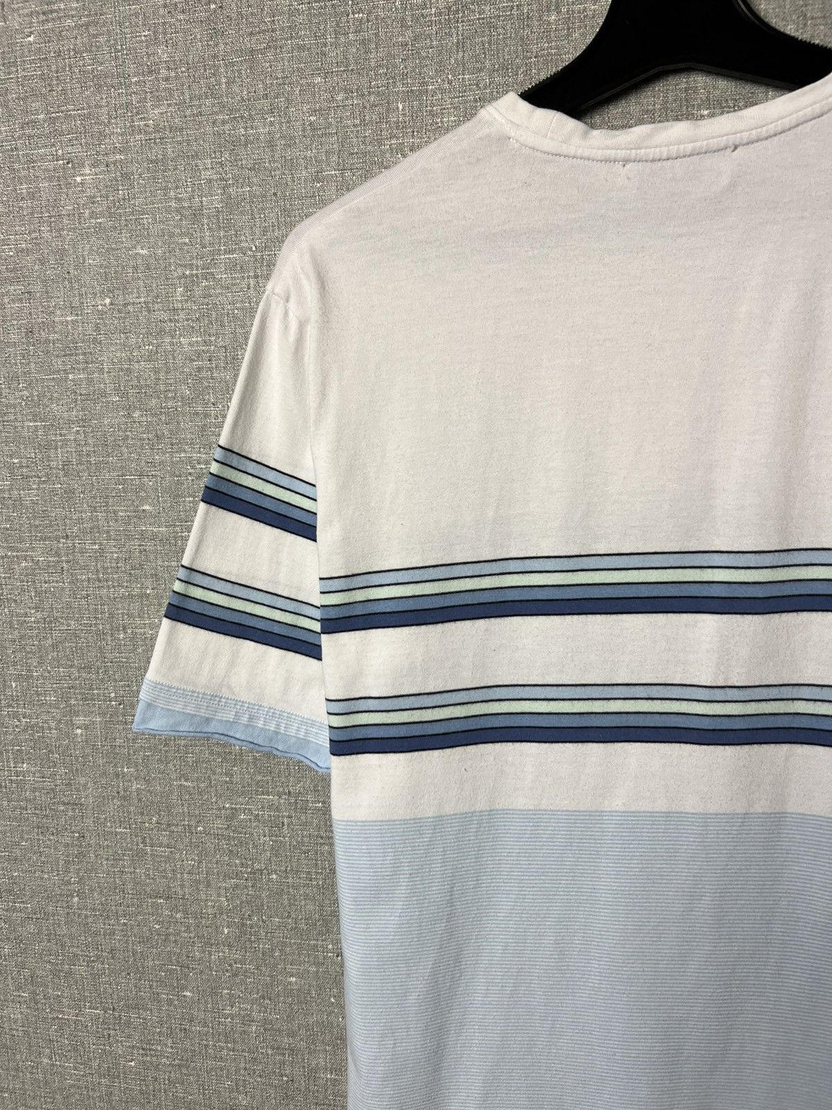 Vintage × Yves Saint Laurent Rare Yves Saint Laurent Striped Tee Embroidered Small Logo Size US M / EU 48-50 / 2 - 15 Thumbnail